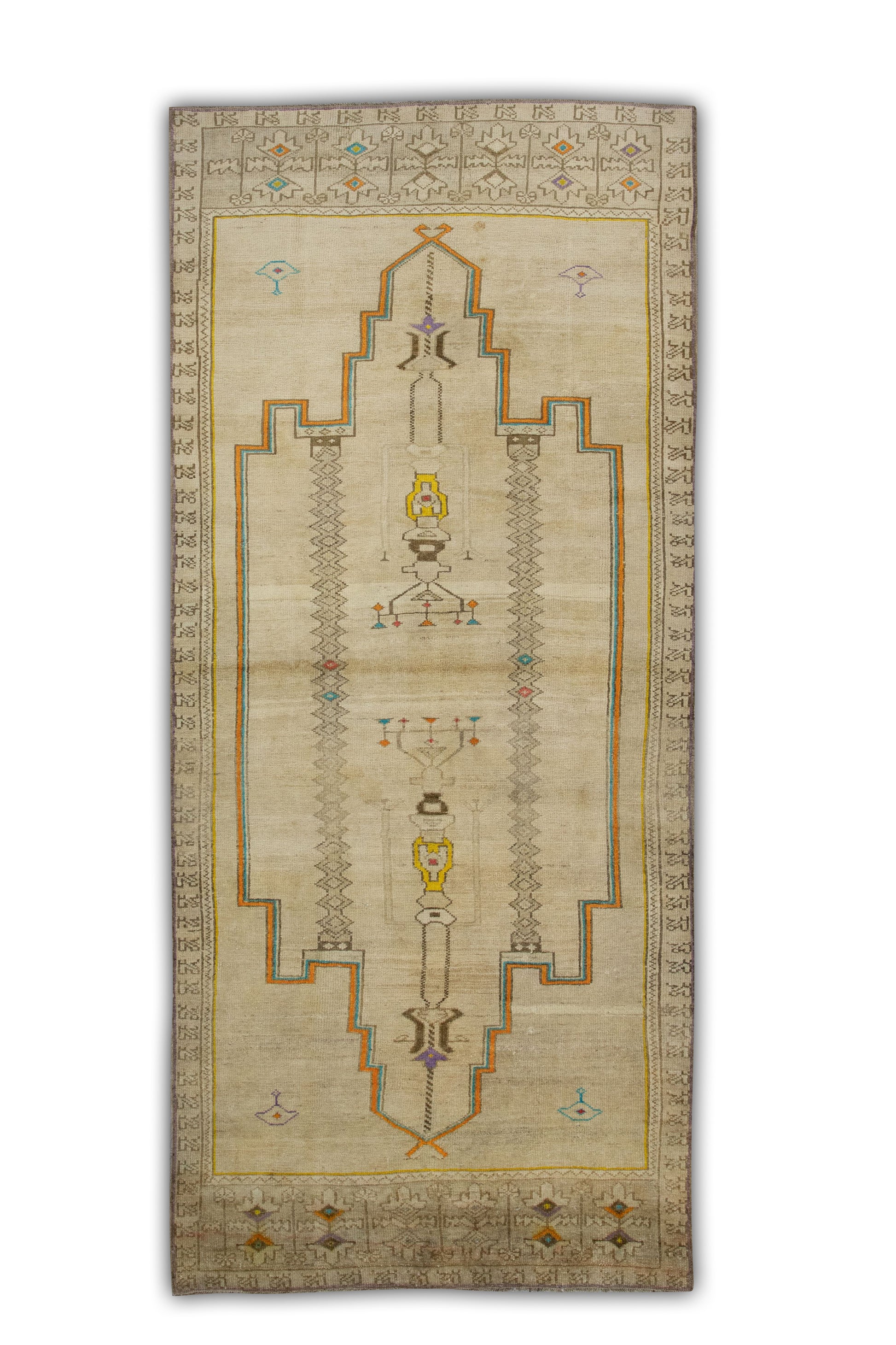 Turkish Vintage Anatolian Rug  3'8" x 8'2" #2130