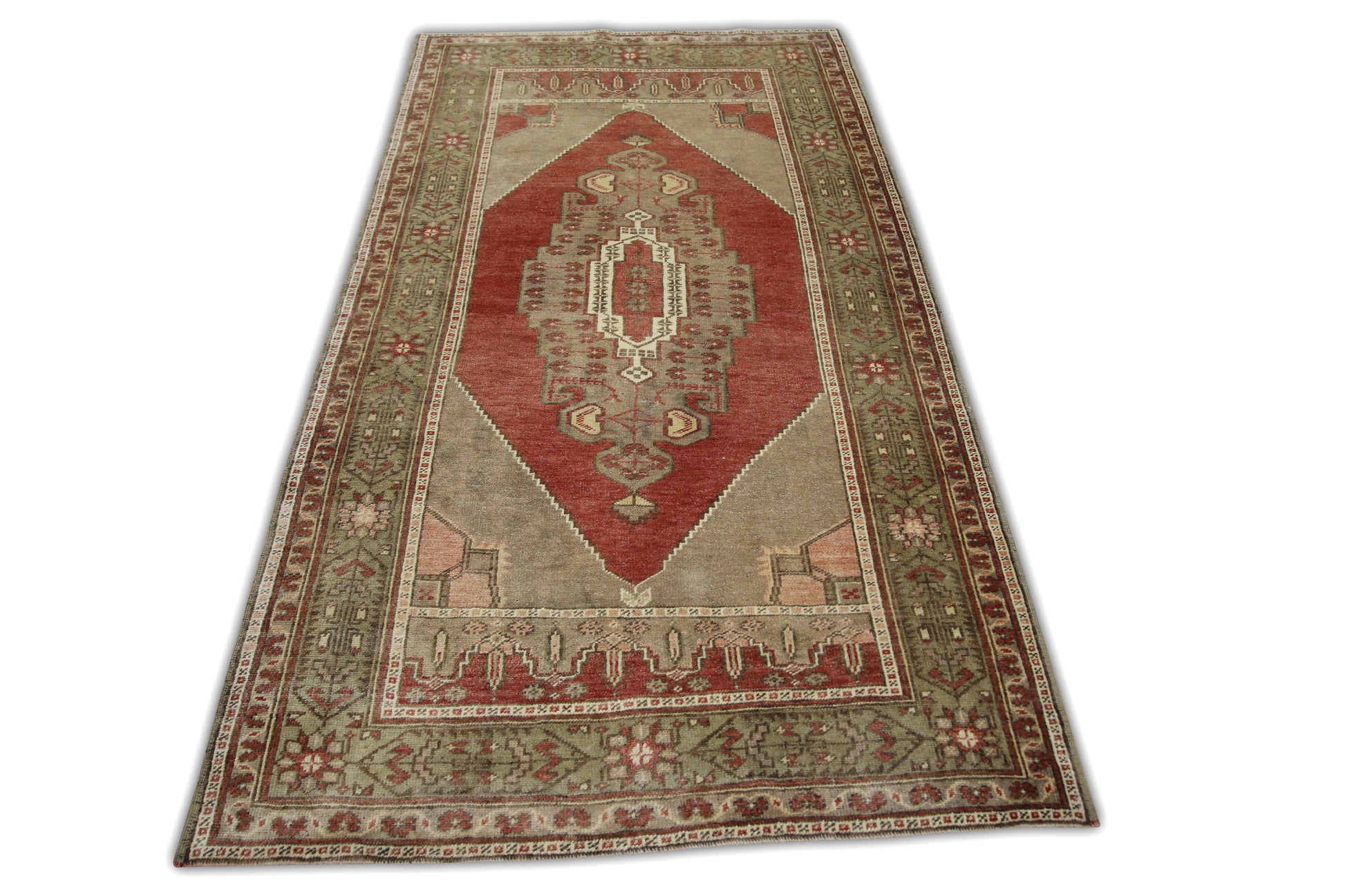 Turkish Vintage Anatolian Rug  4' x 7'2" #201
