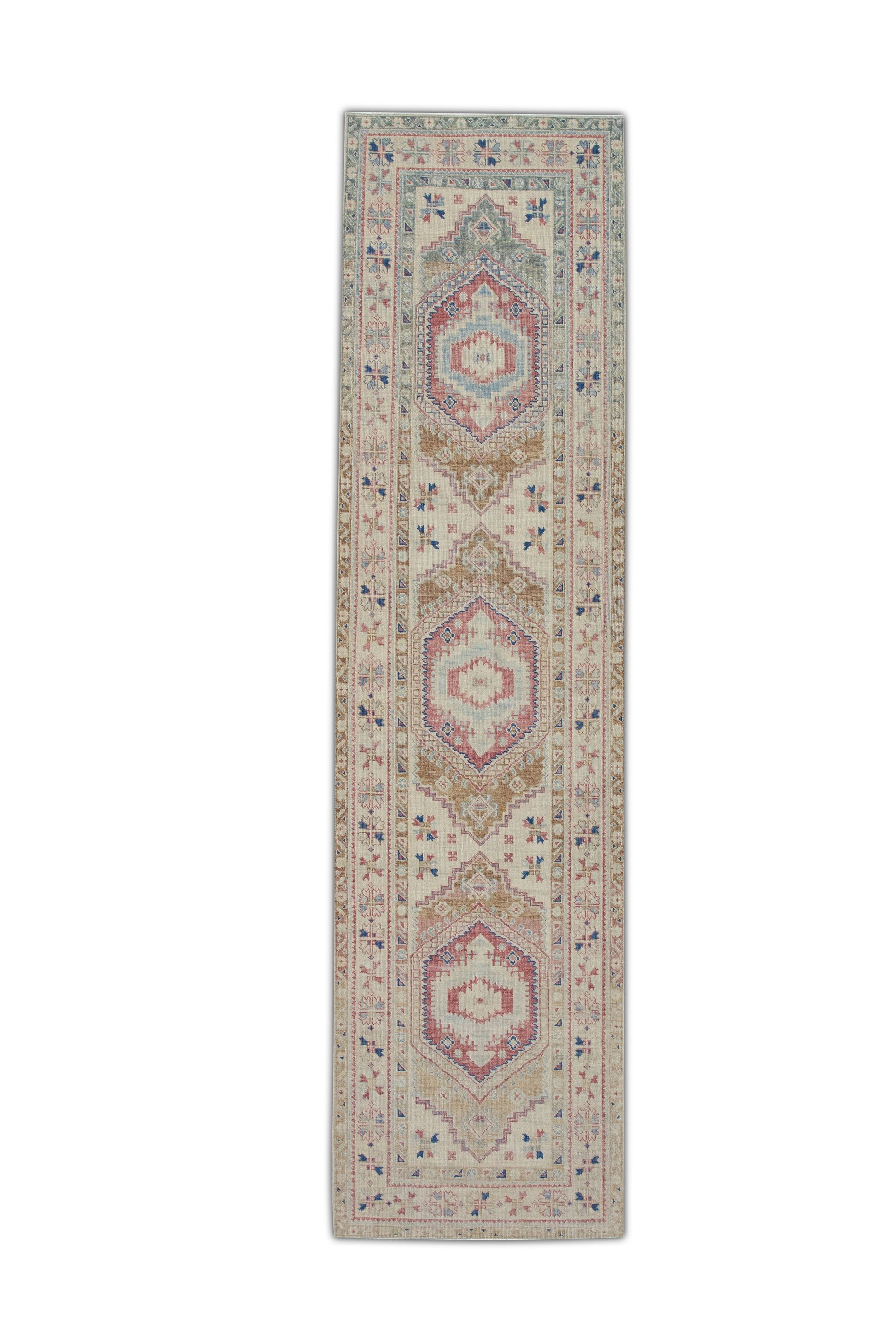 Turkish Oushak Rug 2'11" x 11'1" #4114