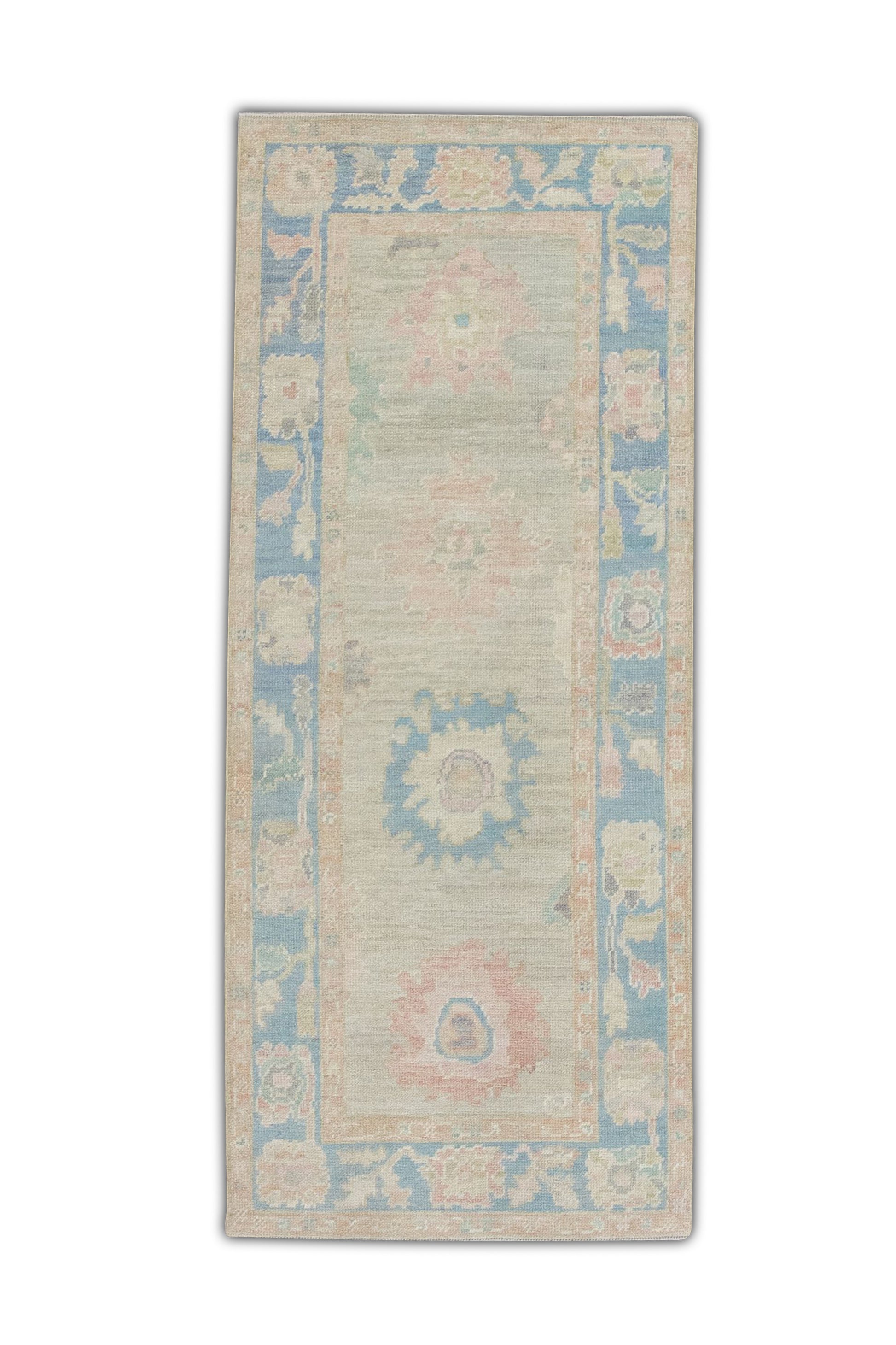 Turkish Oushak Rug 2'10" x 6'7" #4419