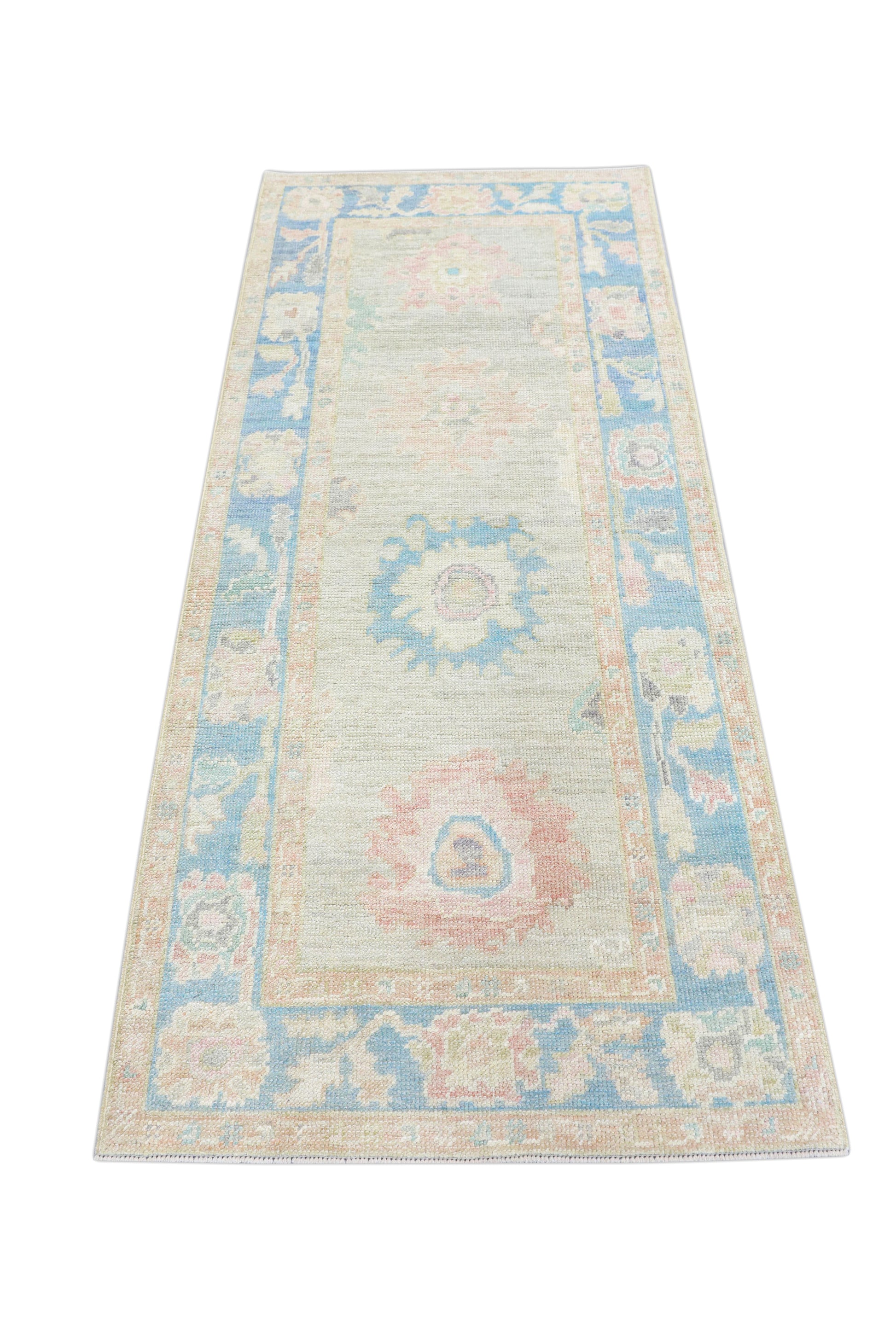 Turkish Oushak Rug 2'10" x 6'7" #4419