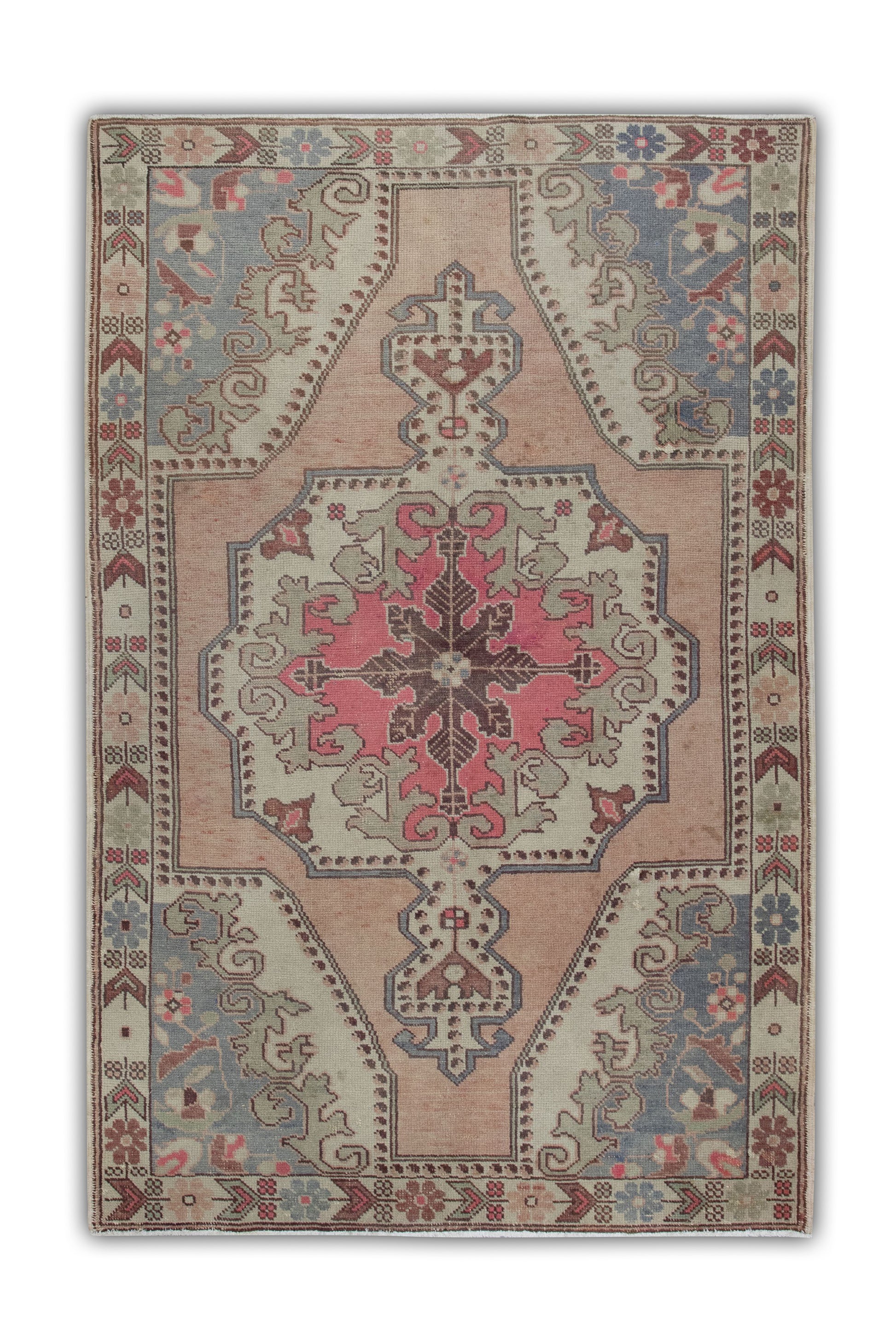 Turkish Vintage Anatolian Rug  4'8" x 7'2" #88