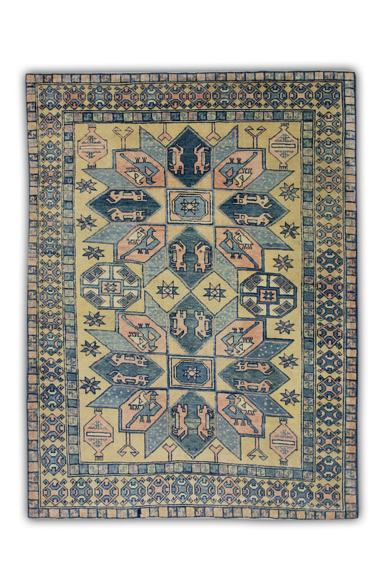 #214 Turkish Vintage Anatolian Rug  4'11" x 6'7"