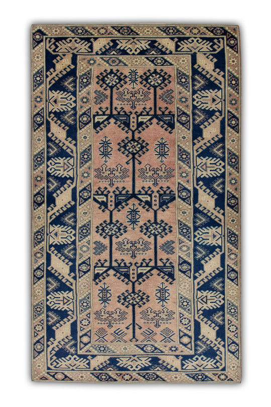 #83 Turkish Vintage Anatolian Rug  4' x 6'11"