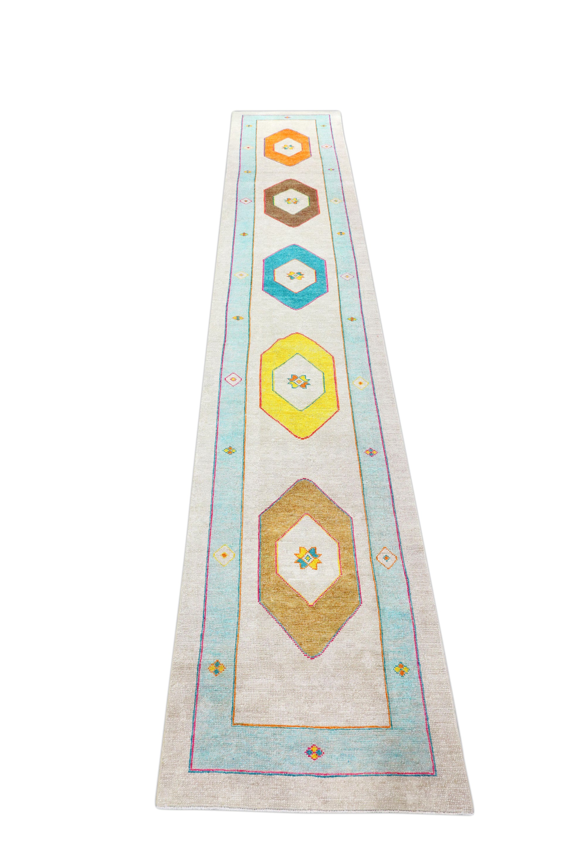 Turkish Oushak Rug 3' x 16'11" #4453