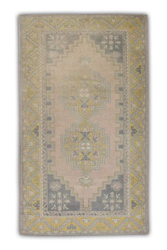 #385 Turkish Vintage Anatolian Rug  4' x 7'