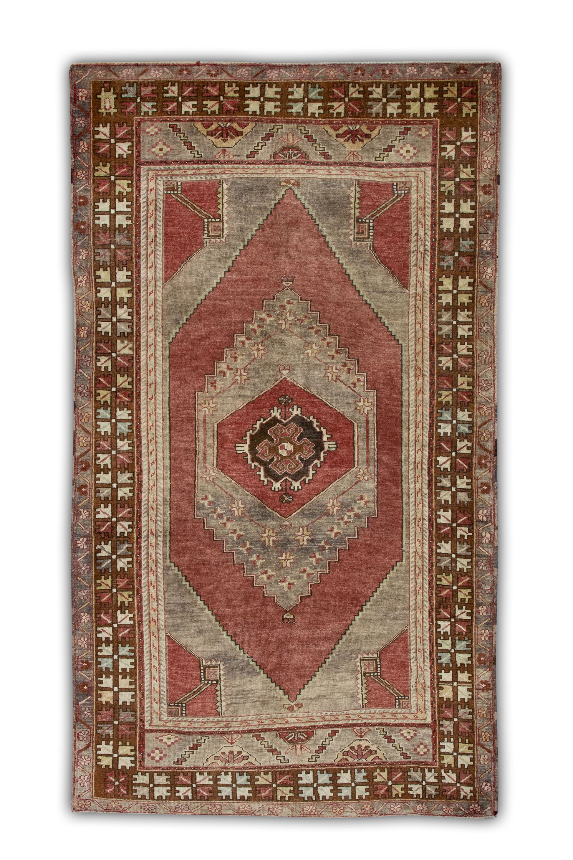 Turkish Vintage Anatolian Rug  4'3" x 7'3" #421