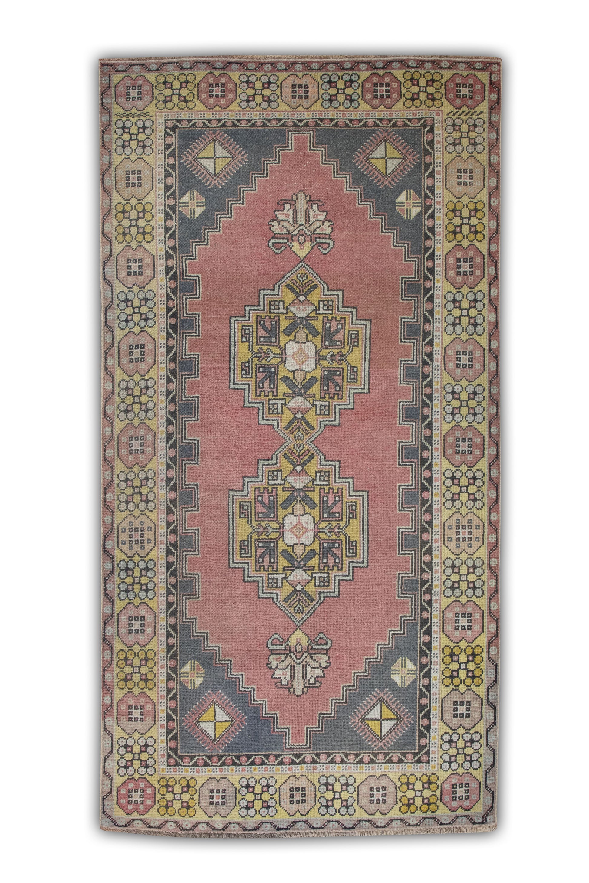 Turkish Vintage Anatolian Rug  3'9" x 7'4" #503