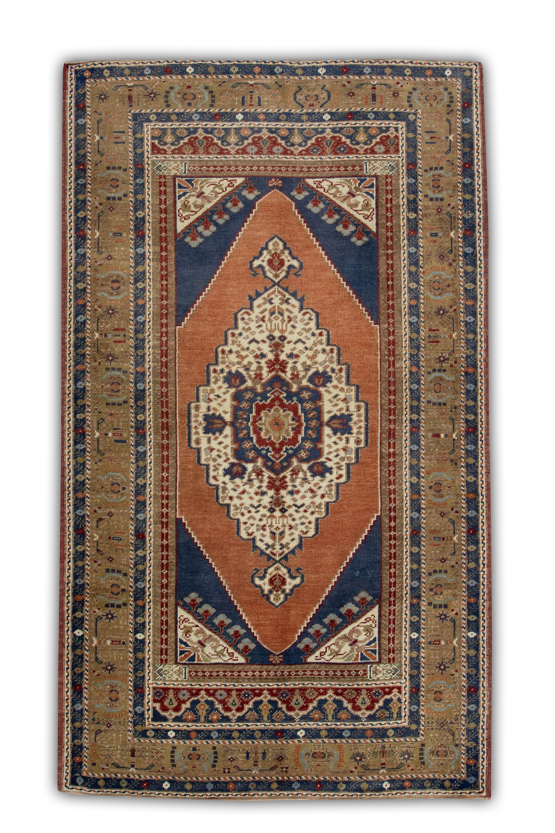 Turkish Vintage Anatolian Rug  4'2" x 7'2" #198