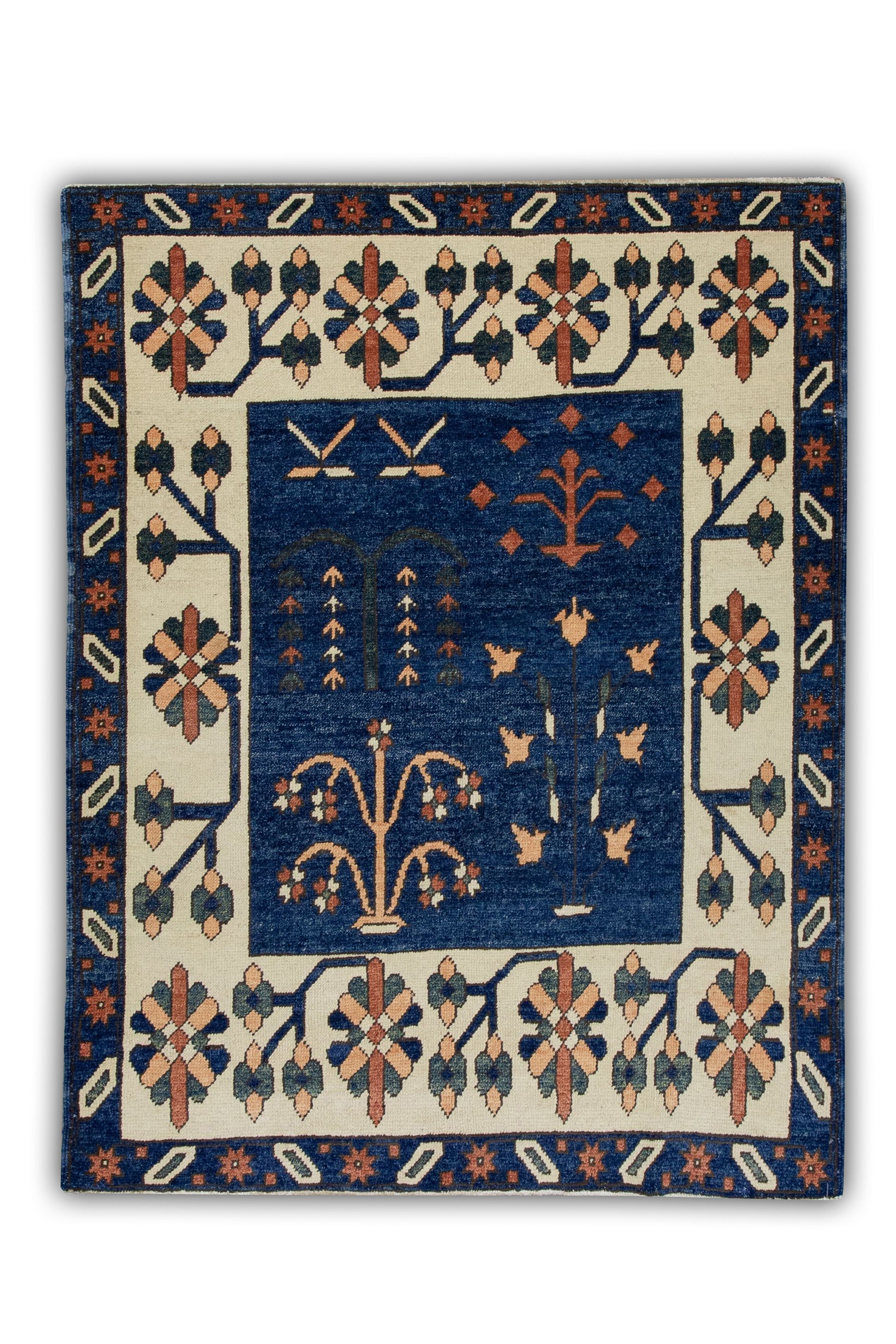Turkish Vintage Anatolian Rug  4' x 5'1" #05