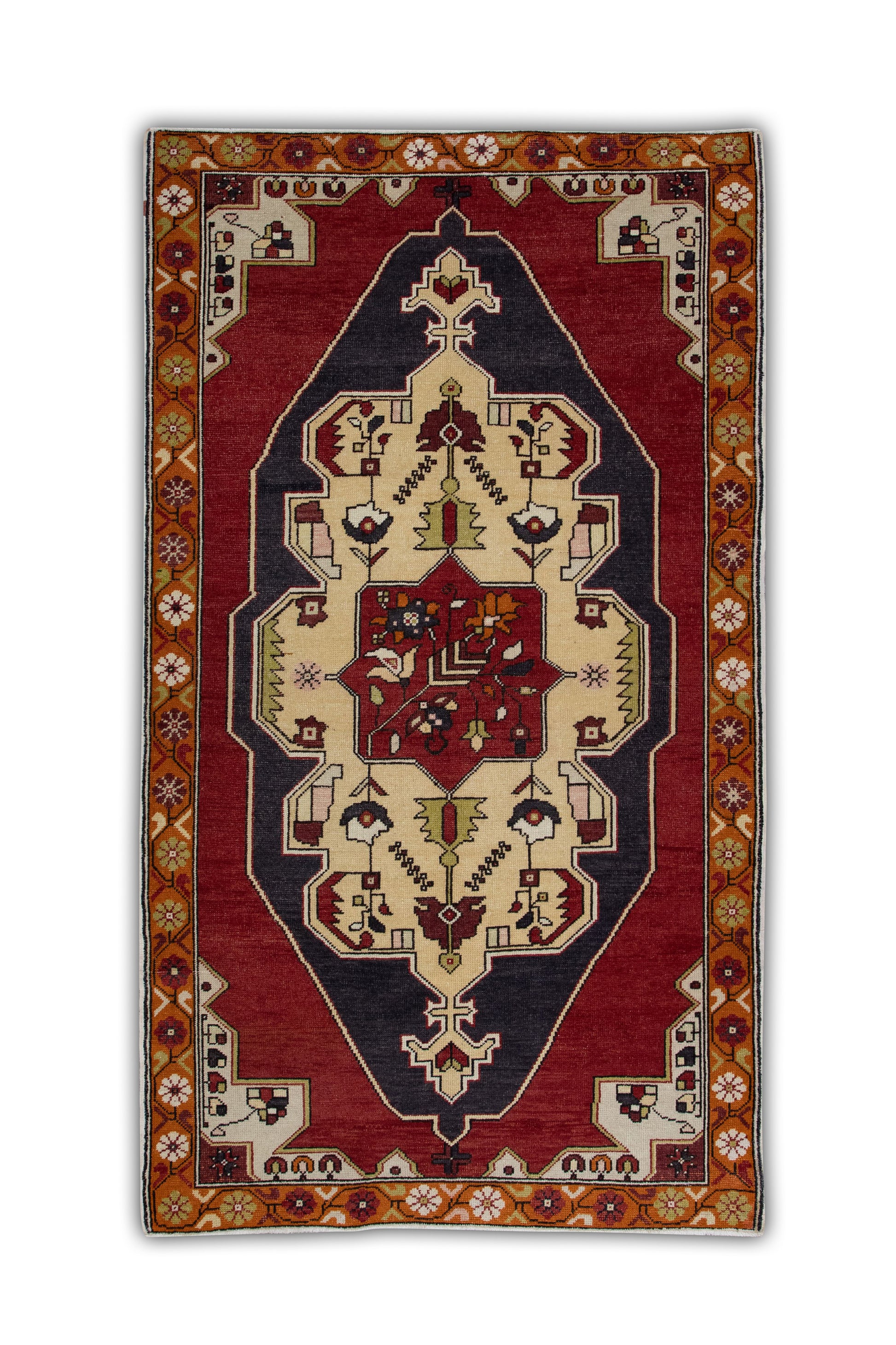Turkish Vintage Anatolian Rug  4'4" x 7'9" #53