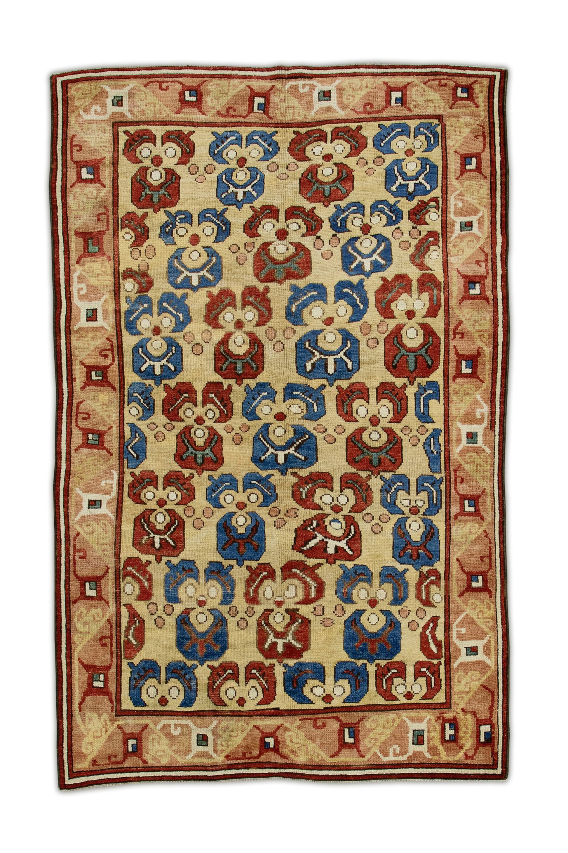 Turkish Antique Look Oushak Rug 4'9" x 7'8"  #20