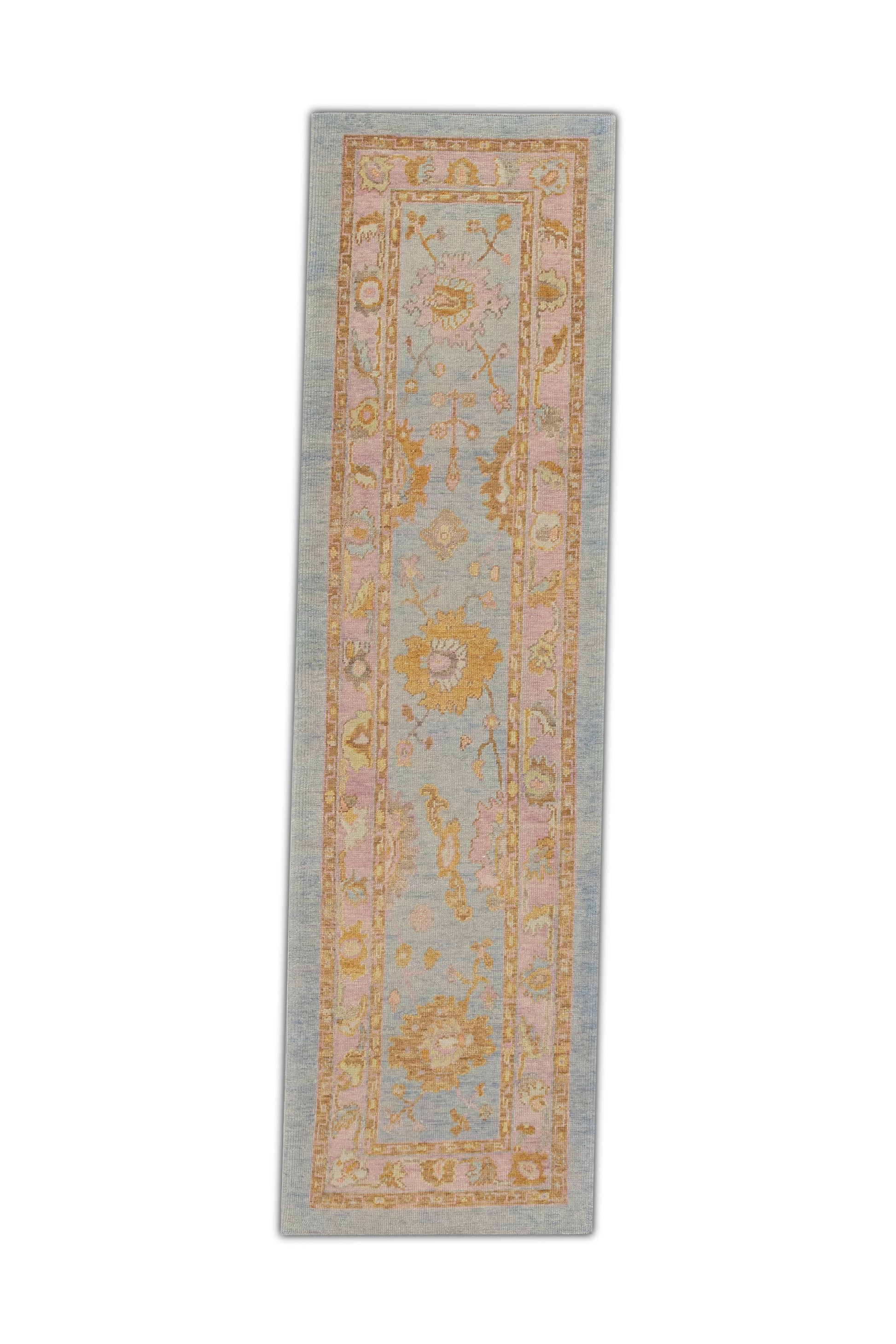 Turkish Oushak Rug 2'10" x 9'11" #4149