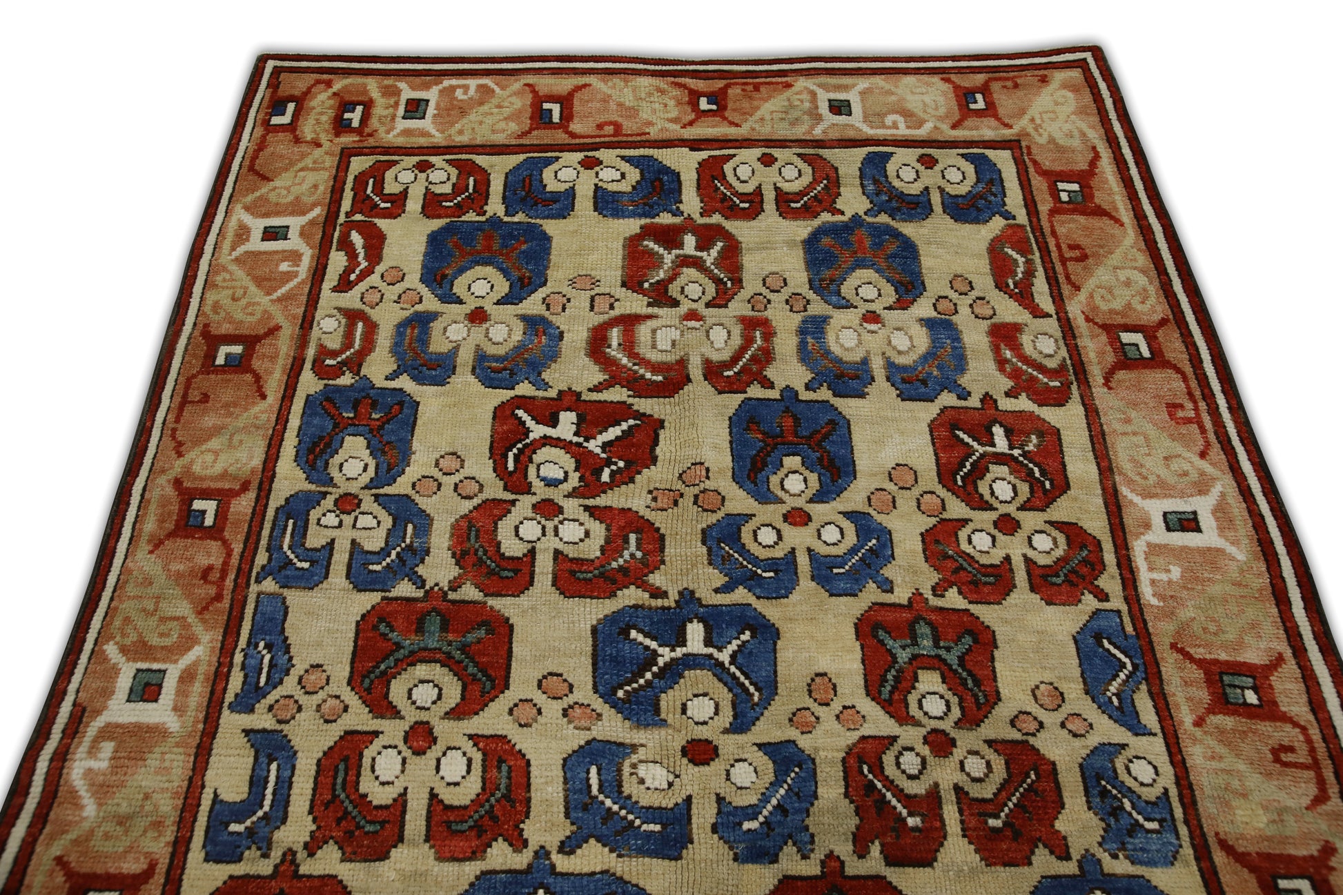 Turkish Antique Look Oushak Rug 4'9" x 7'8"  #20