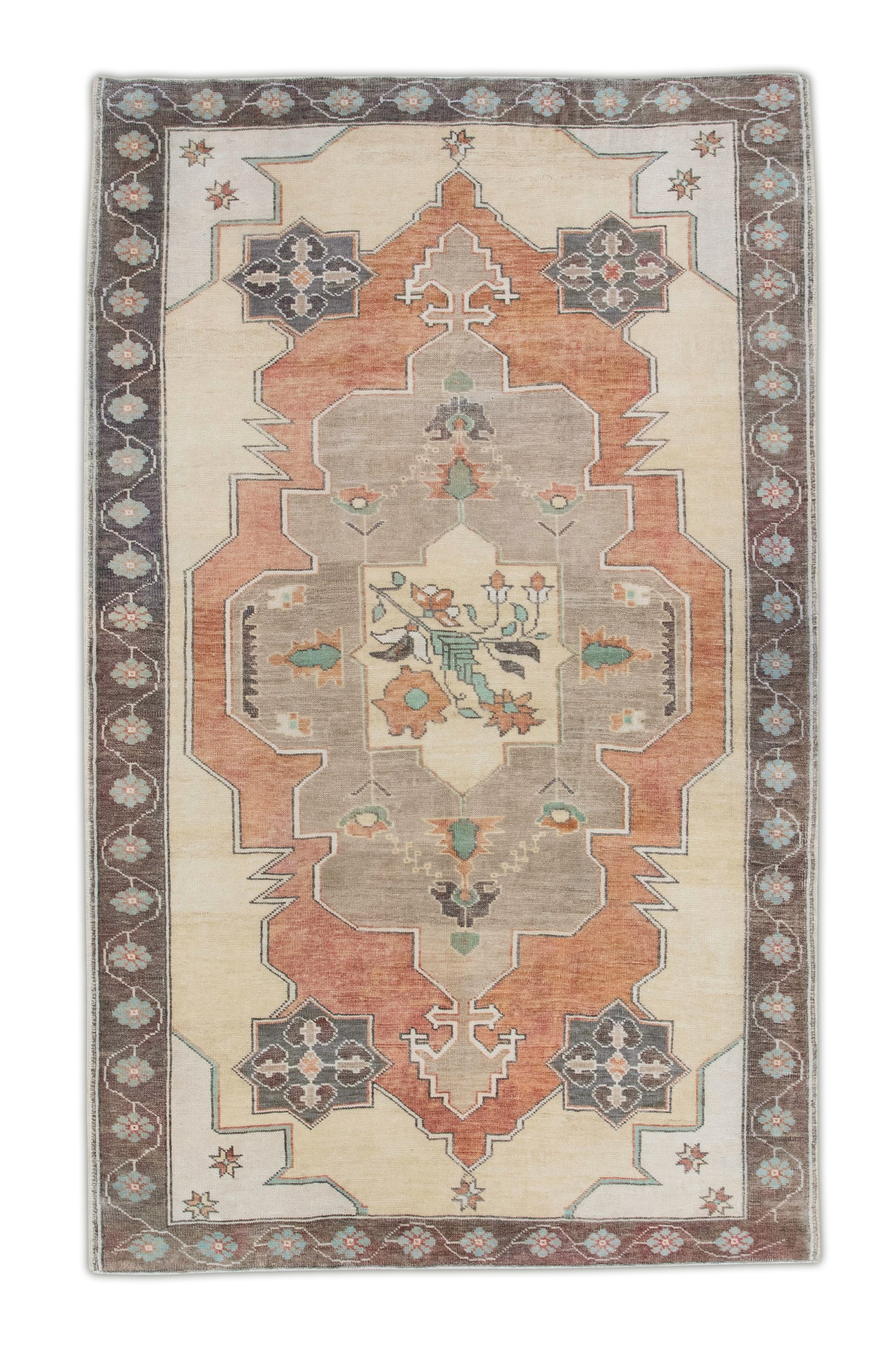 Turkish Vintage Anatolian Rug  4'5" x 7'3" #6972