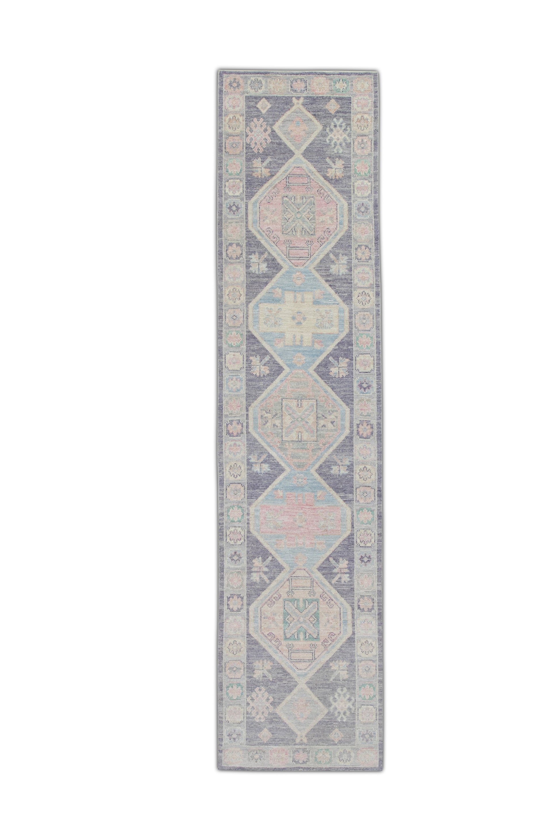 Turkish Oushak Rug 3'3" x 12'11" #4228