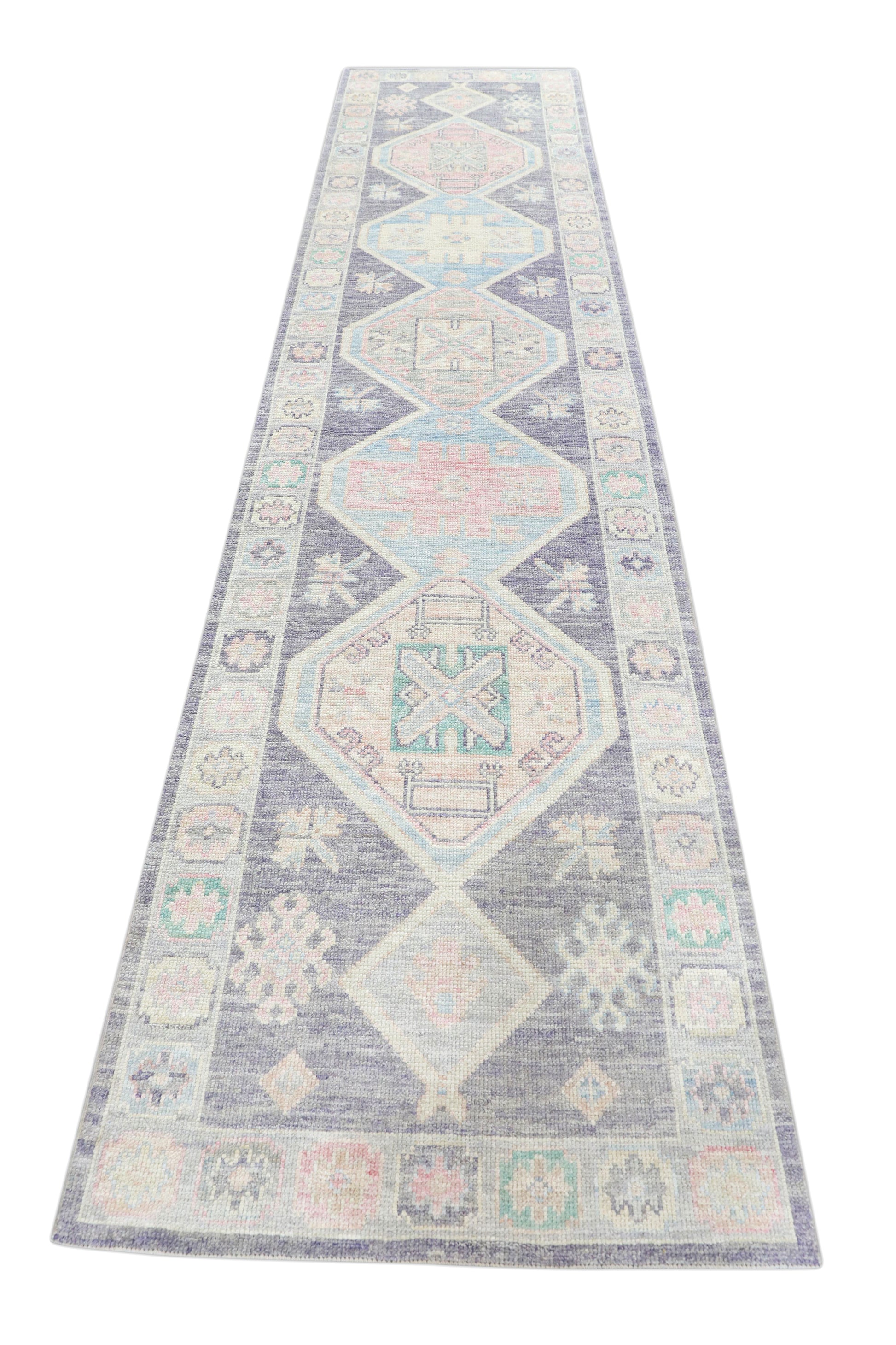 Turkish Oushak Rug 3'3" x 12'11" #4228