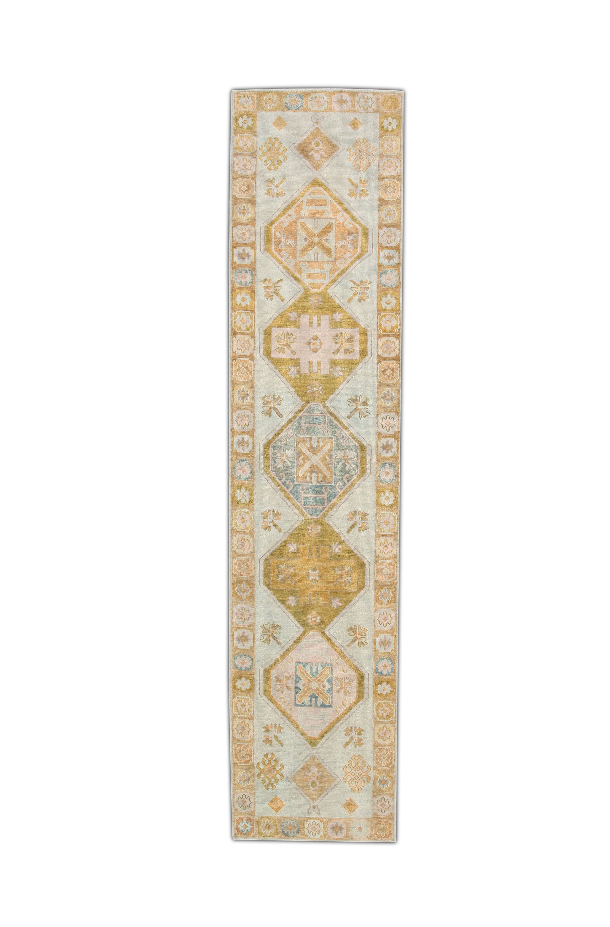 Turkish Oushak Rug 2'10" x 12'1" #4382