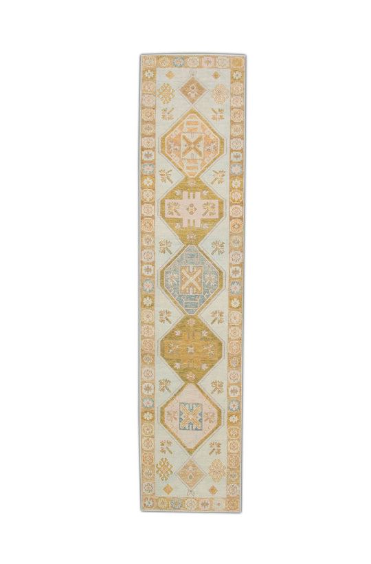 #4382 Turkish Oushak 2'10" x 12'1"