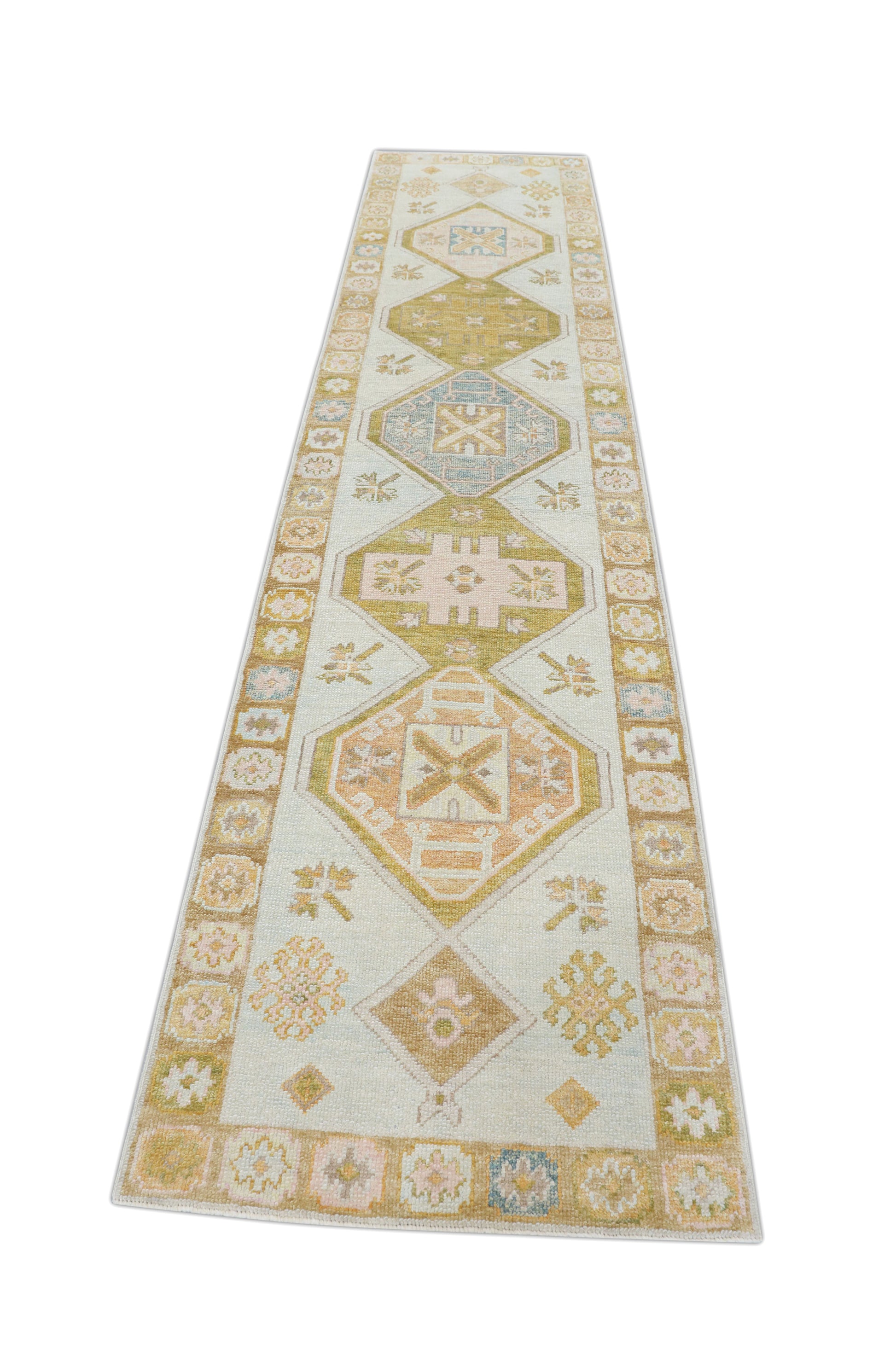 Turkish Oushak Rug 2'10" x 12'1" #4382