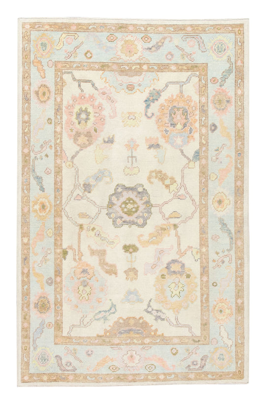 #2854 Turkish Oushak 4' x 6'2"