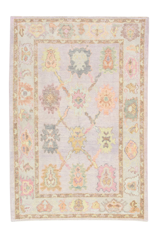 #2744 Turkish Oushak 4'1" x 6'