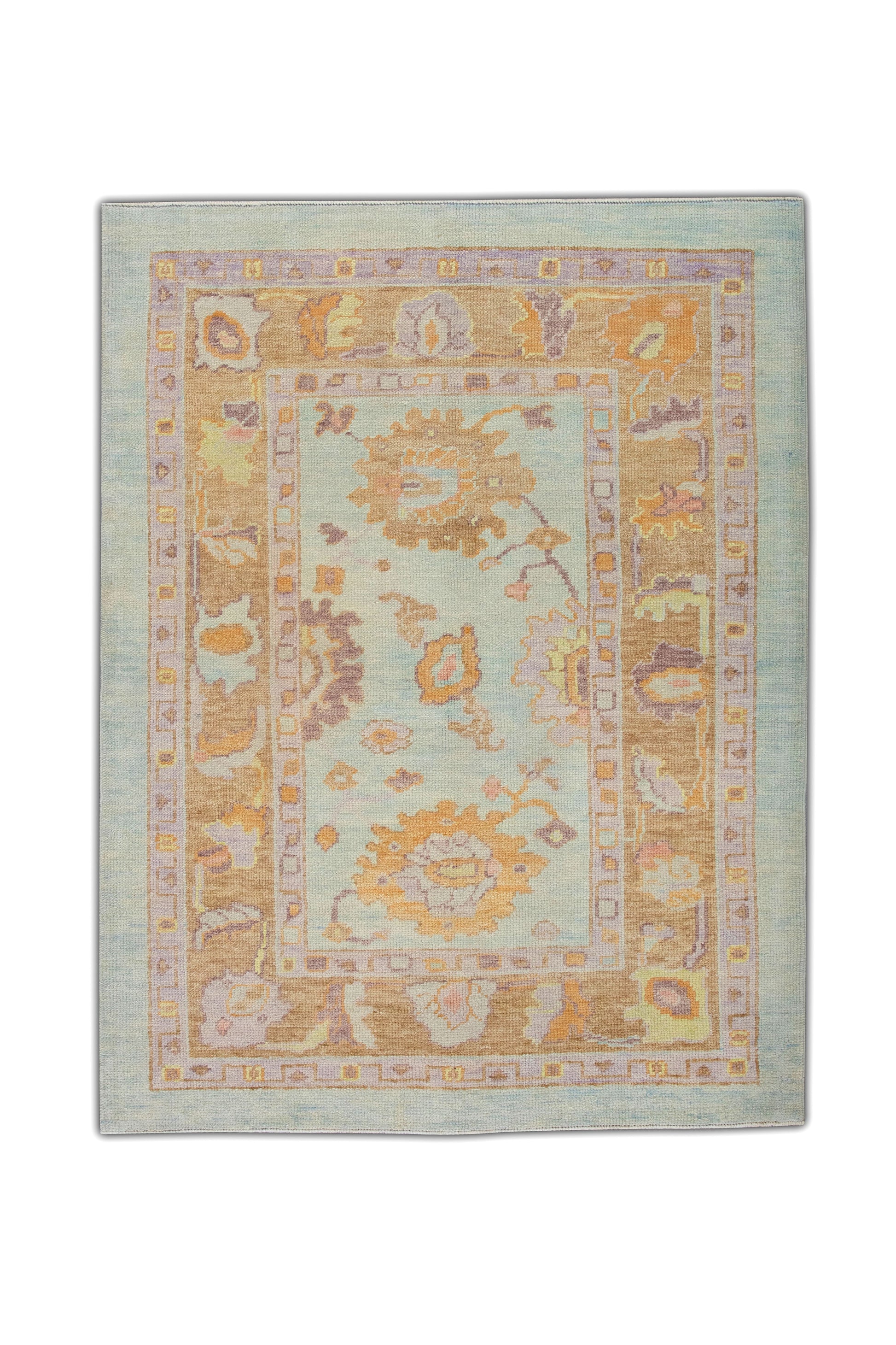 Turkish Oushak Rug 4'2" x 5'8" #5086