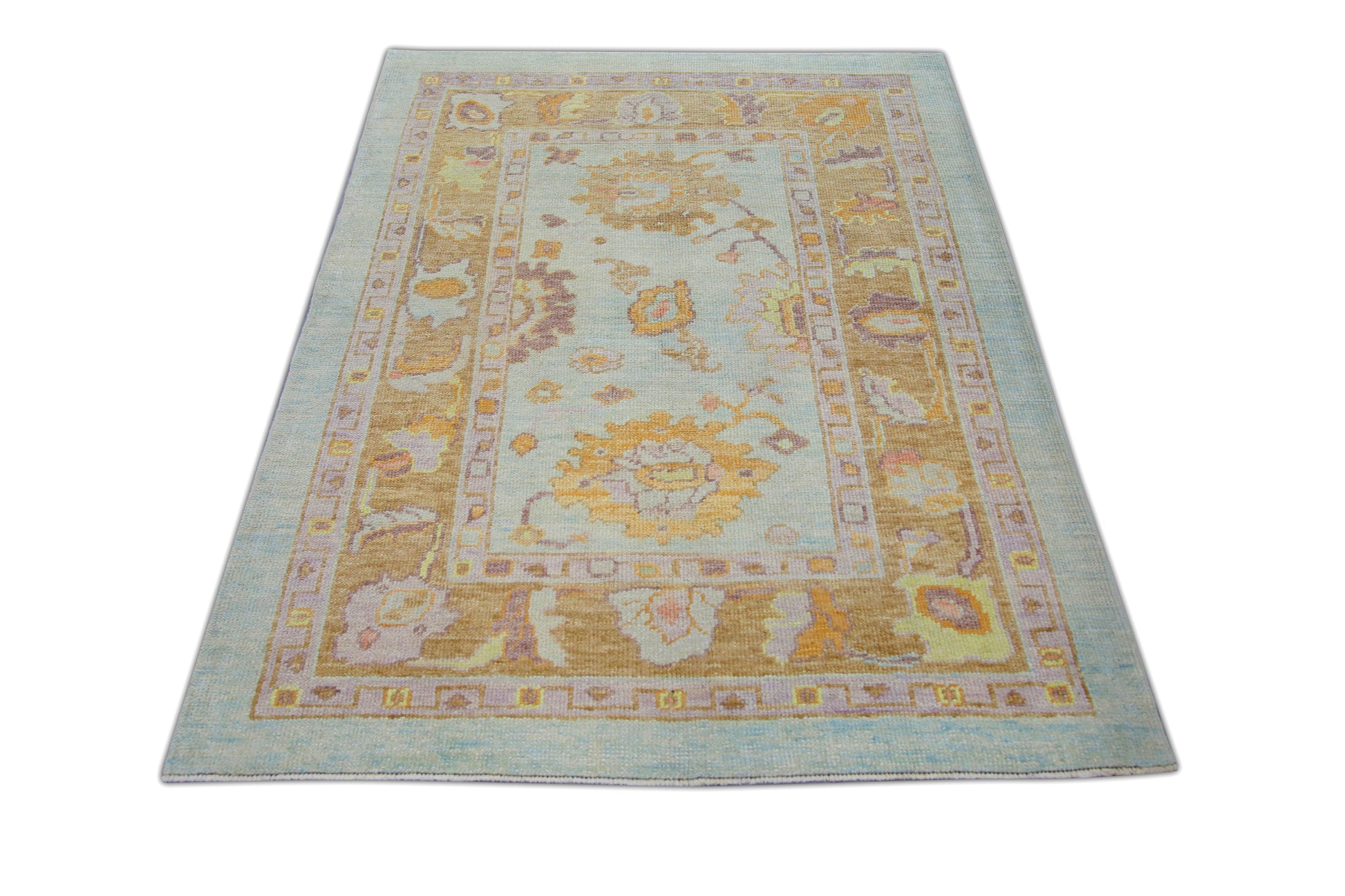 Turkish Oushak Rug 4'2" x 5'8" #5086