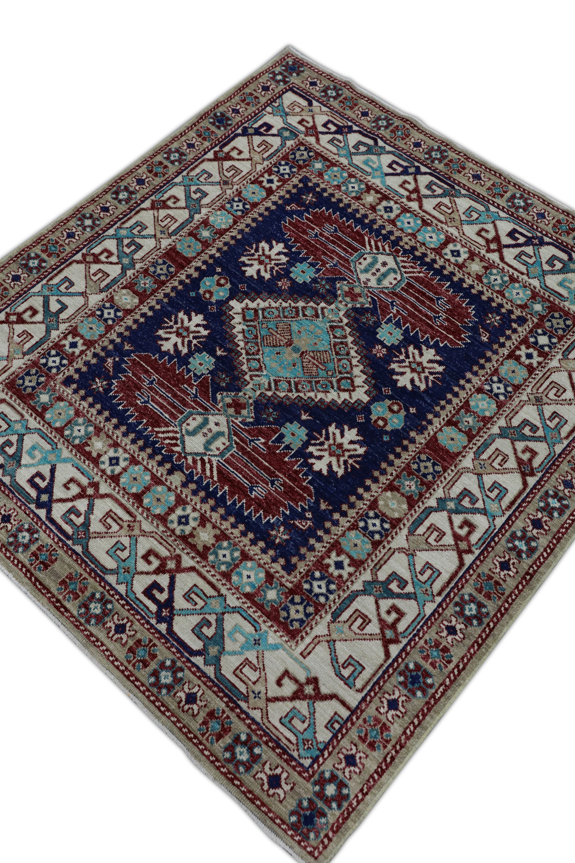 Turkish Antique Look Oushak Rug 4' x 4'2" #2684