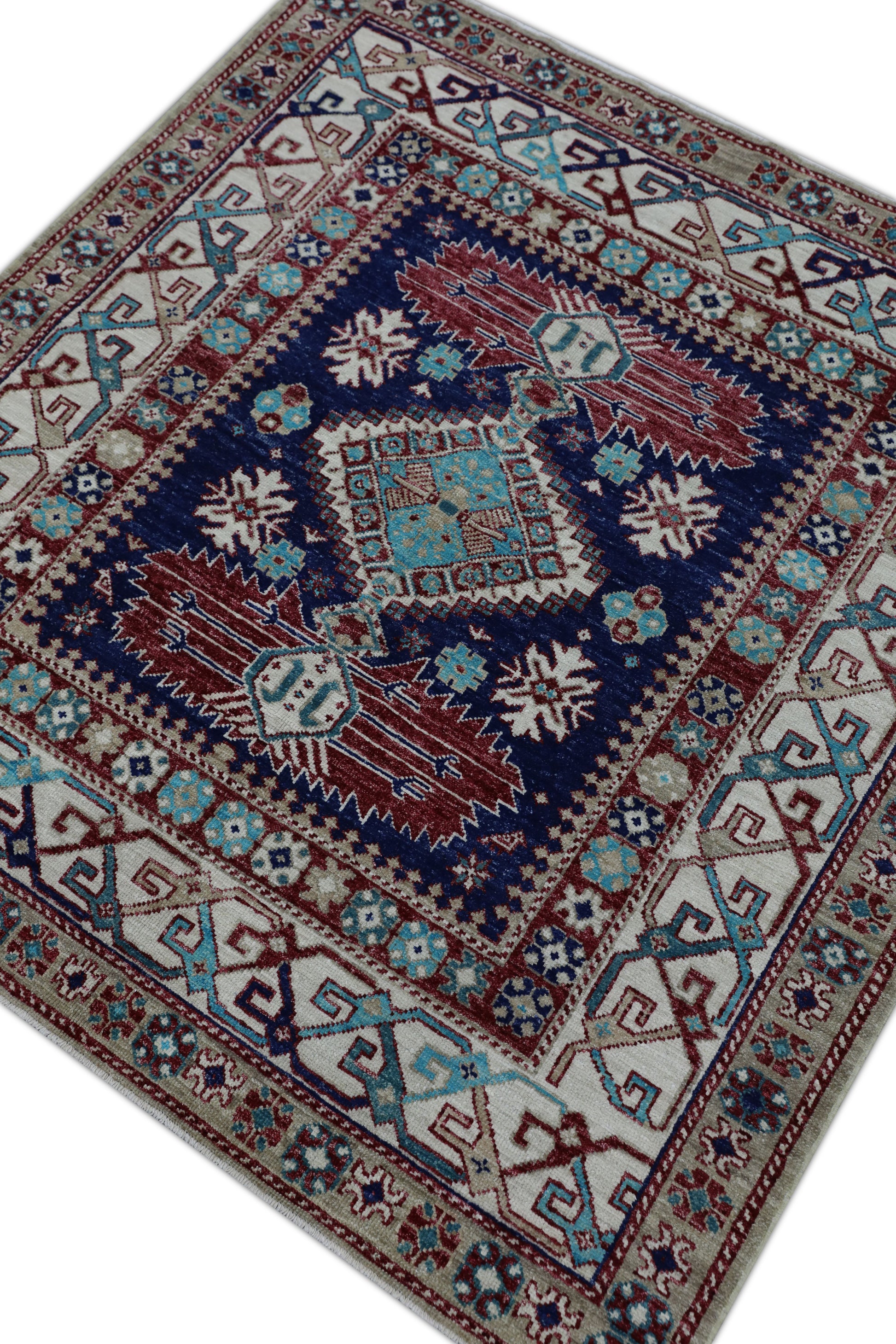 Turkish Antique Look Oushak Rug 4' x 4'3"  #2655