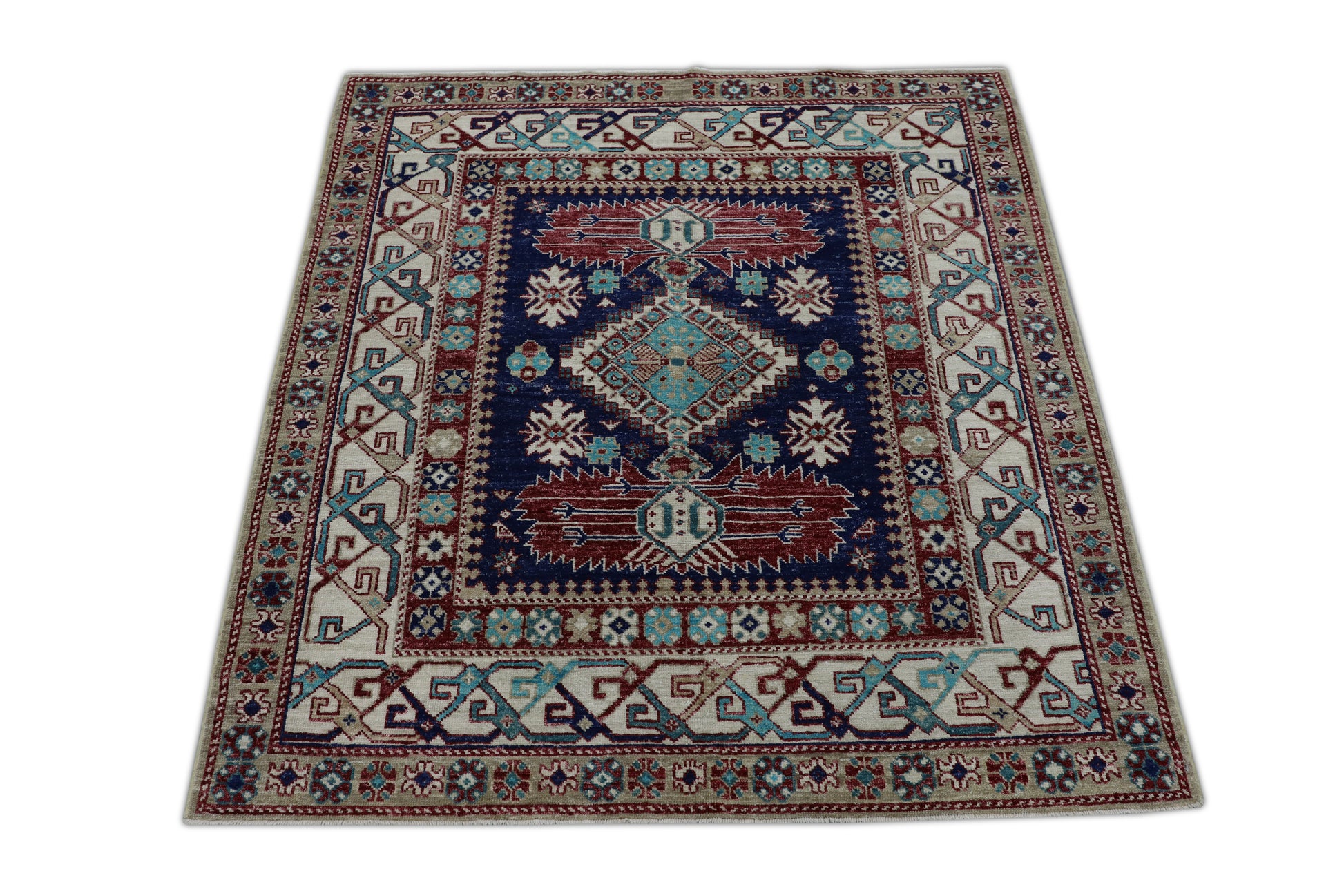 Turkish Antique Look Oushak Rug 4' x 4'3"  #2655