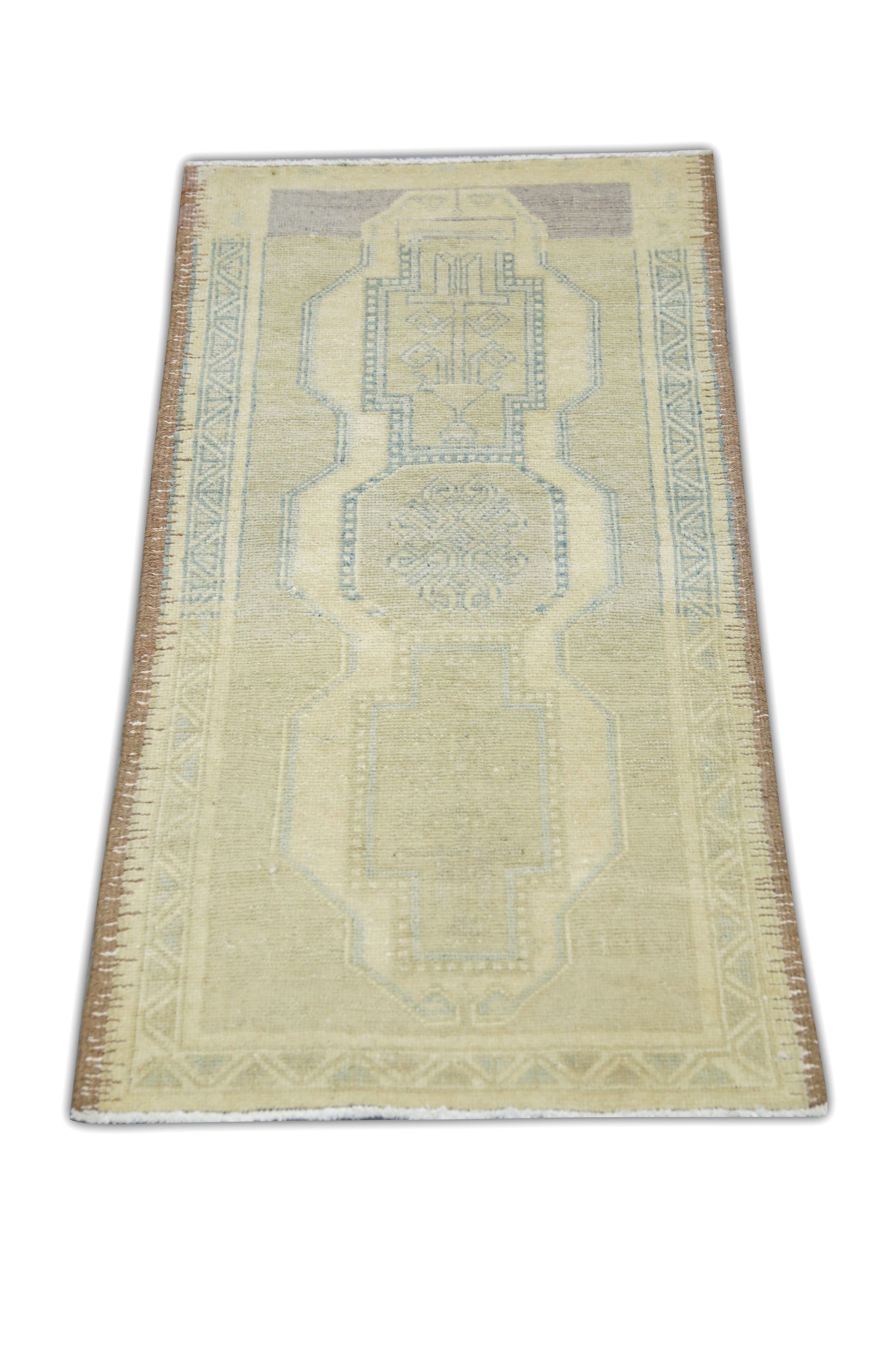 Oriental Hand Knotted Vintage Turkish Mini Rug 1'9" x 3'4" #95