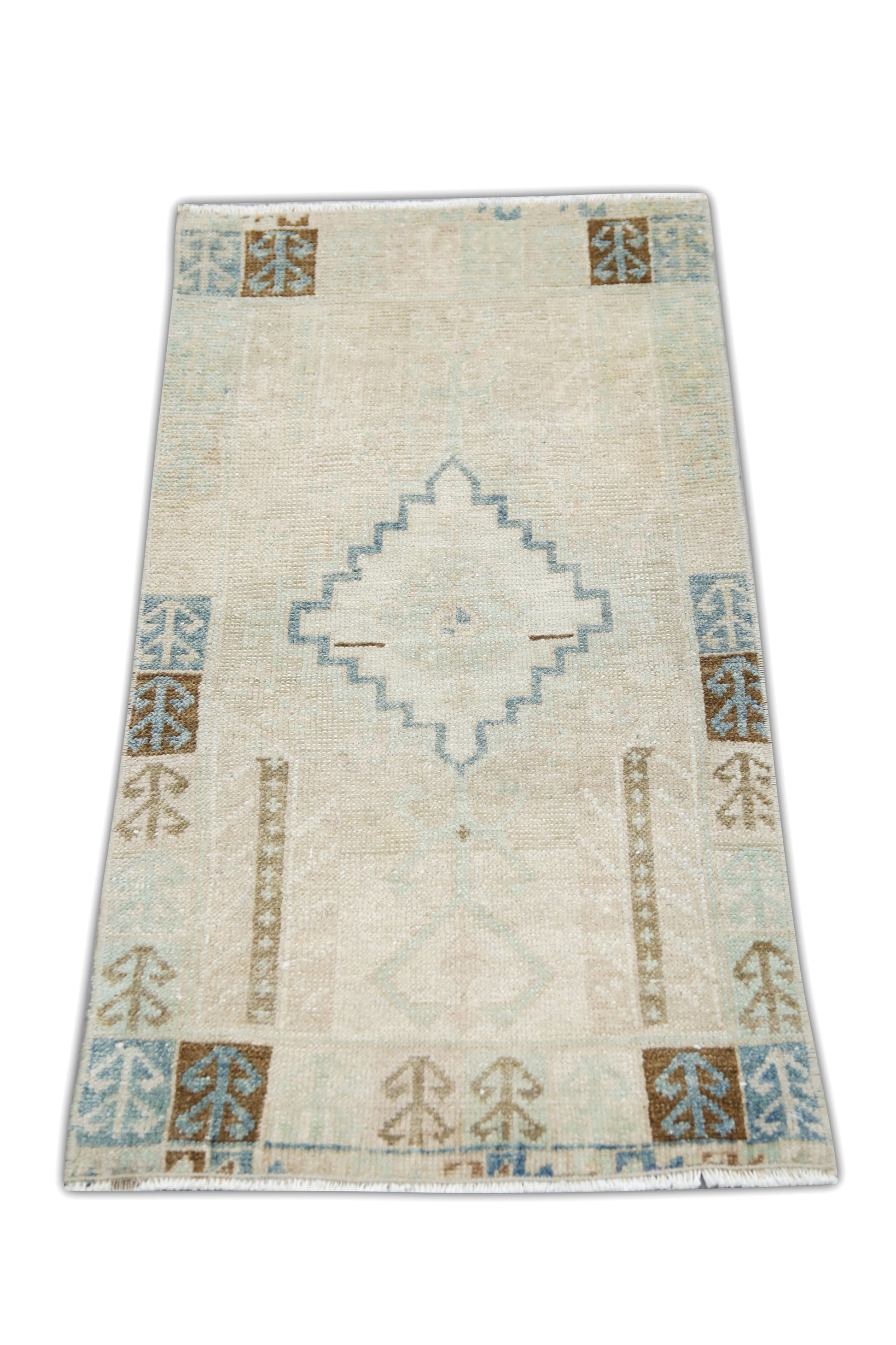Oriental Hand Knotted Vintage Turkish Mini Rug 1'8" x 3'4" #22