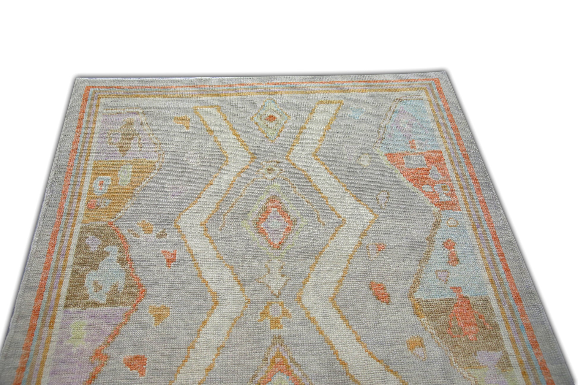 Turkish Oushak Rug 4'1" x 5'7" #5104