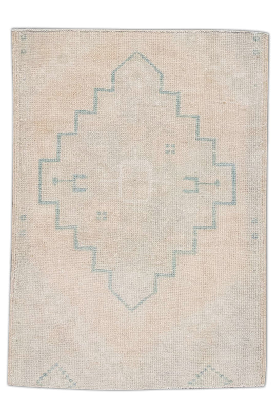 Oriental Hand Knotted Vintage Turkish Mini Rug 1'10" x 2'6" #32