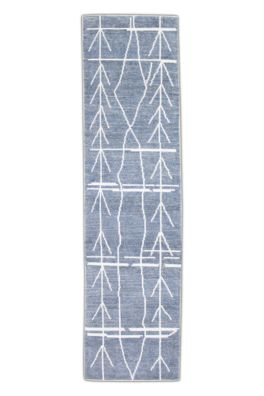 #28 Hand Knotted Turkish Modern Rug 2'10" x 10'6"