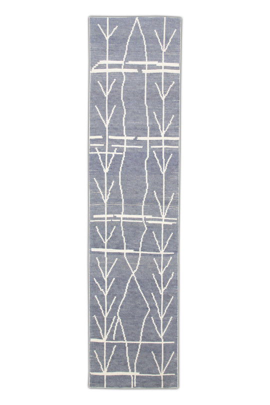 #18 Hand Knotted Turkish Modern Rug 2'6" x 10'4"