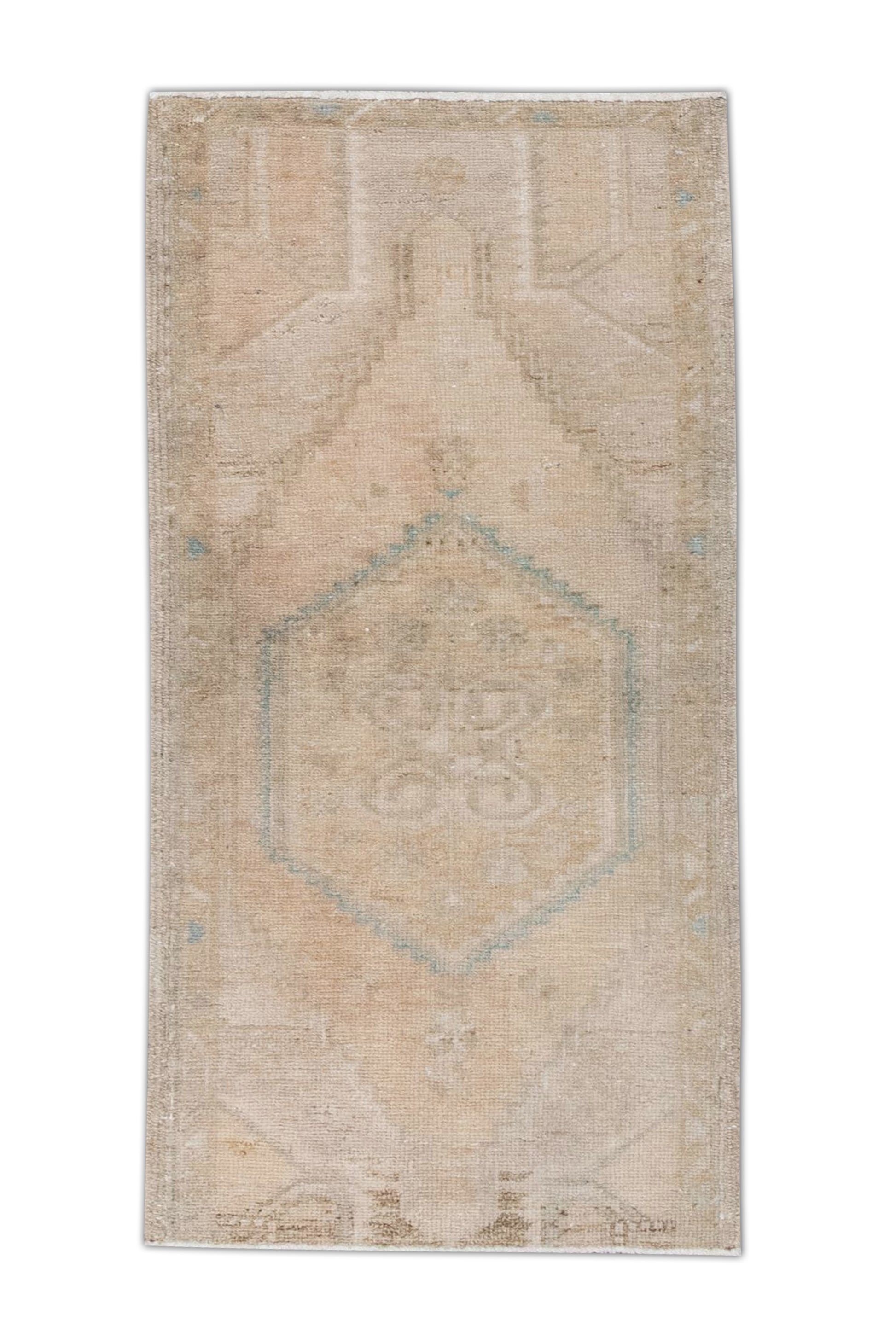 Oriental Hand Knotted Vintage Turkish Mini Rug 1'7" x 3'1" #110