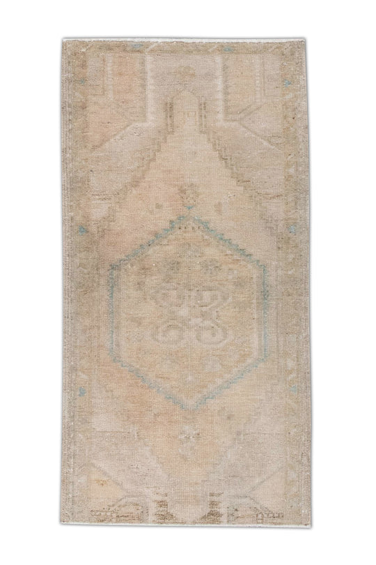 Oriental Hand Knotted Vintage Turkish Mini Rug 1'7" x 3'1" #110