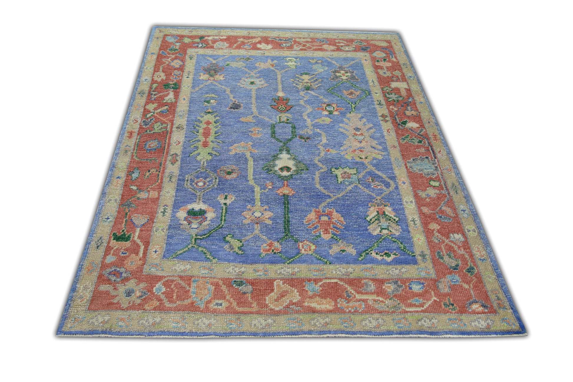 Turkish Oushak Rug 4'2" x 5'10" #5850