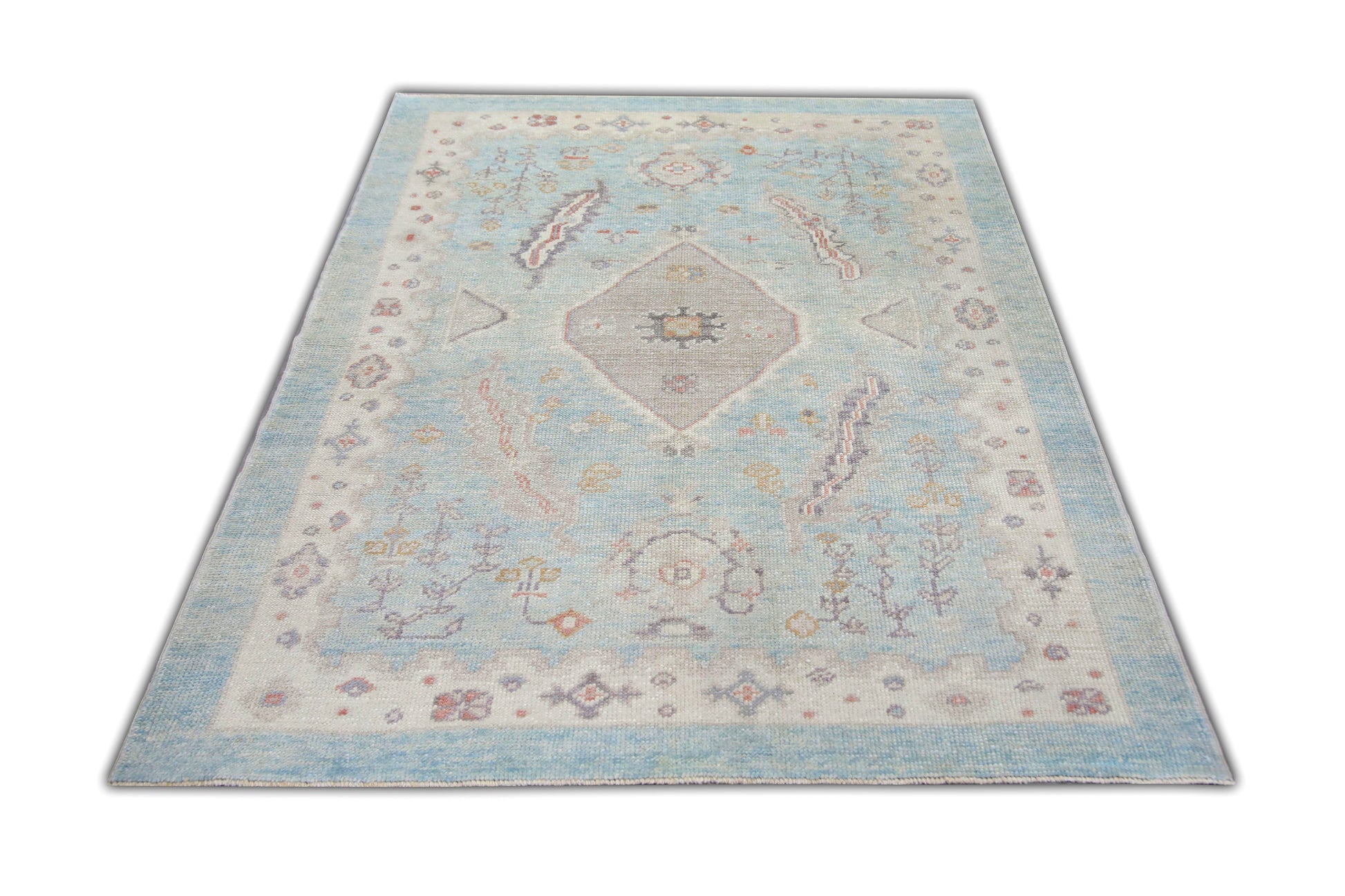 Turkish Oushak Rug 4'2" x 5'11" #5931