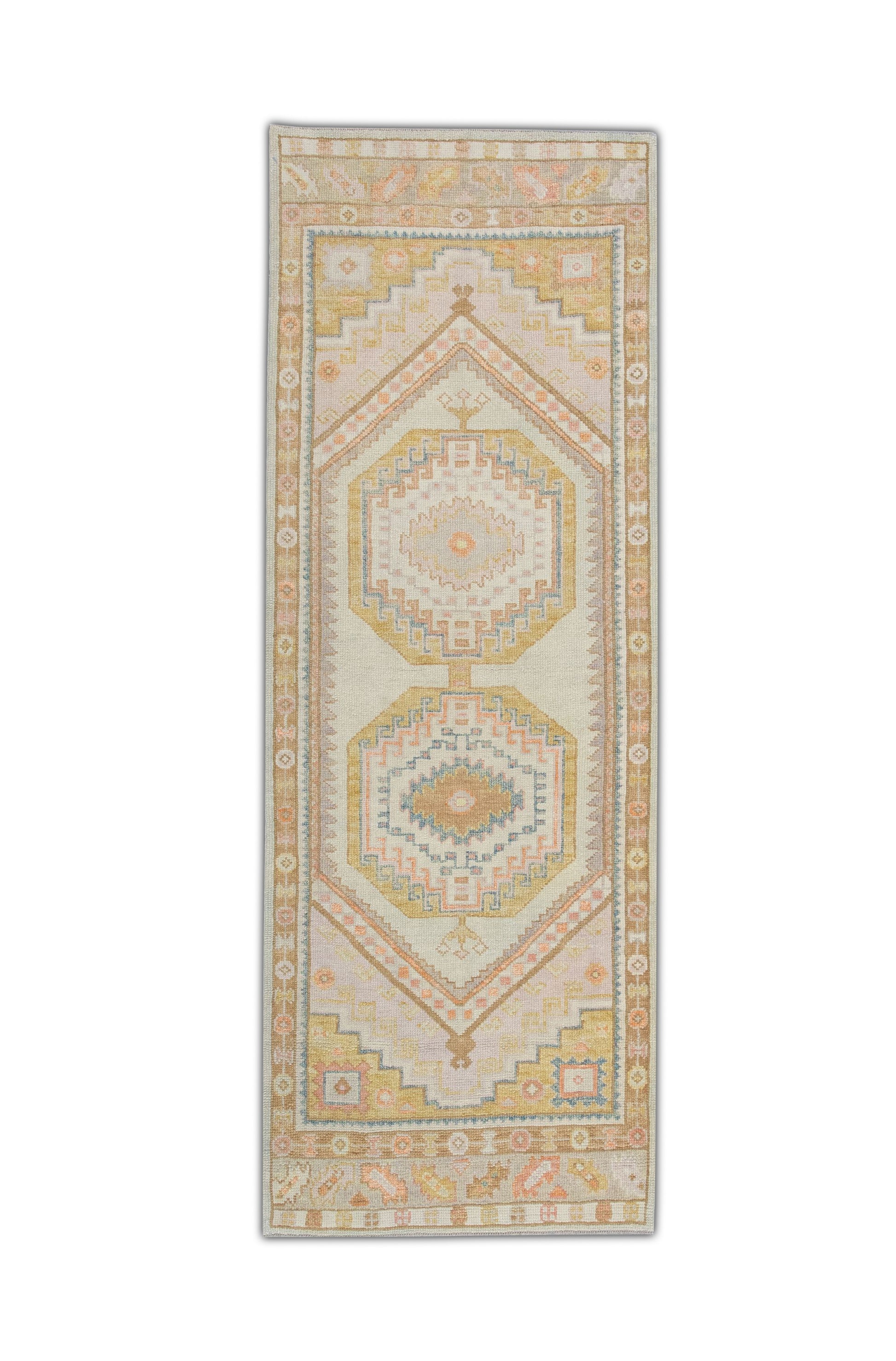 Turkish Oushak Rug 3' x 8'1" #4395