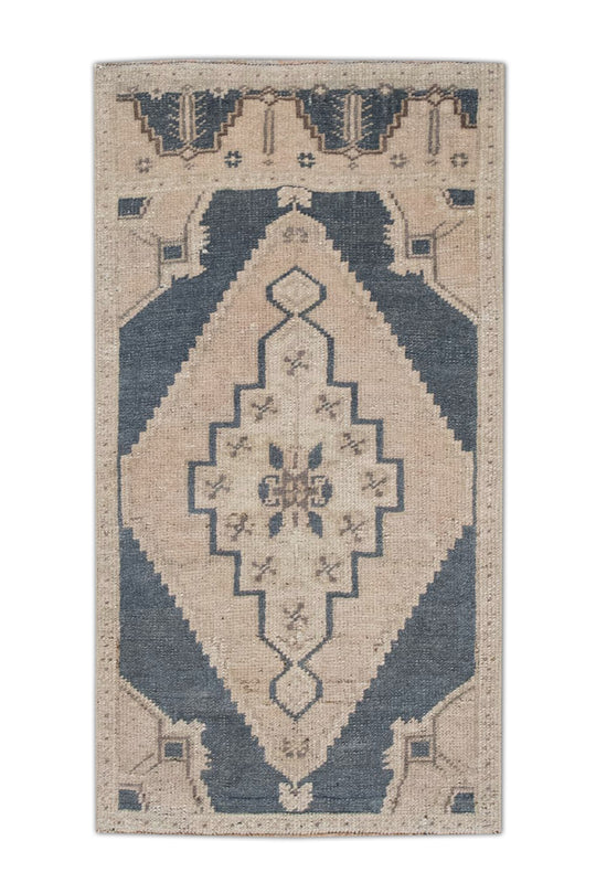 Oriental Hand Knotted Vintage Turkish Mini Rug 1'5" x 2'8" #27