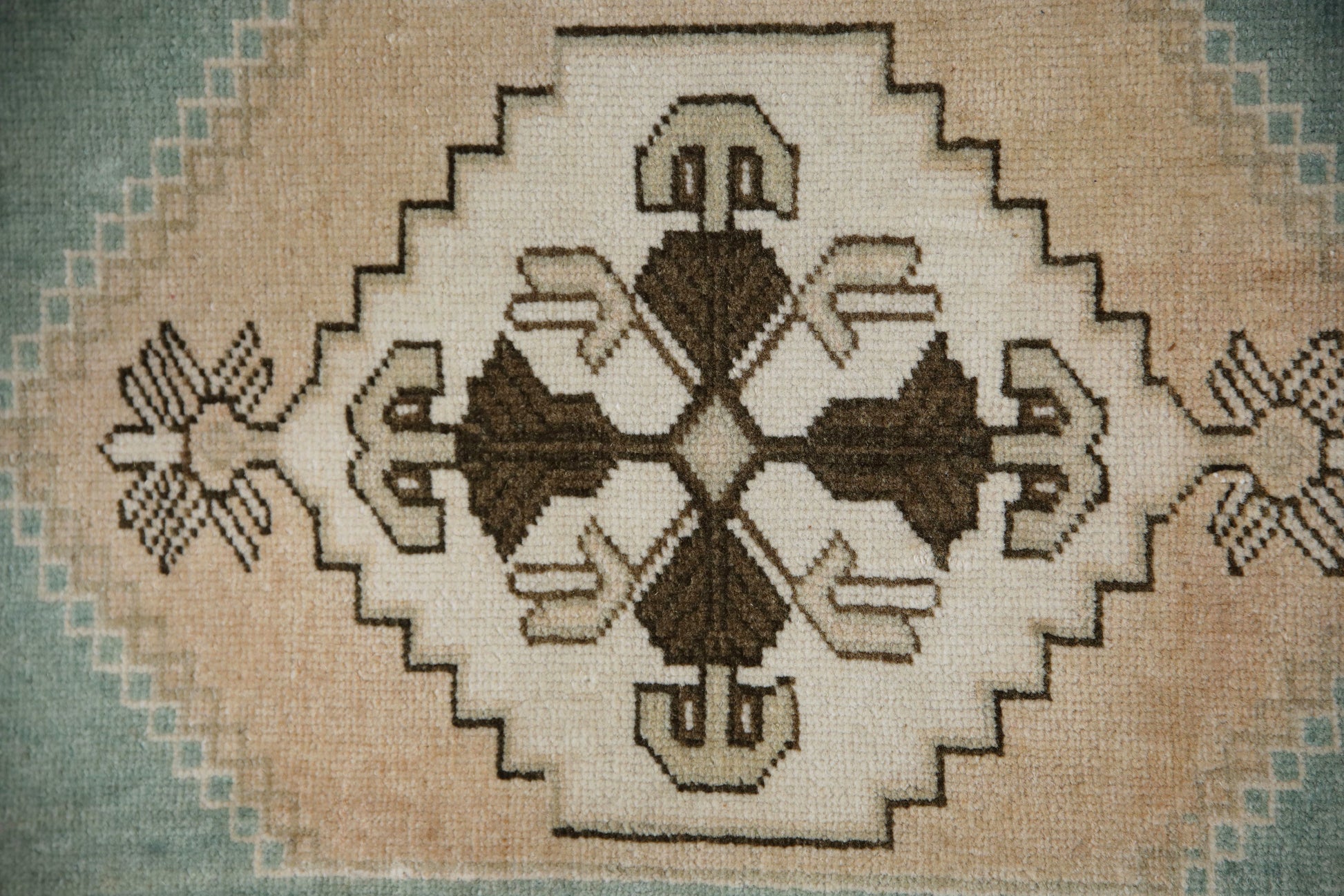 Oriental Hand Knotted Vintage Turkish Mini Rug 1'2" x 2'7" #02
