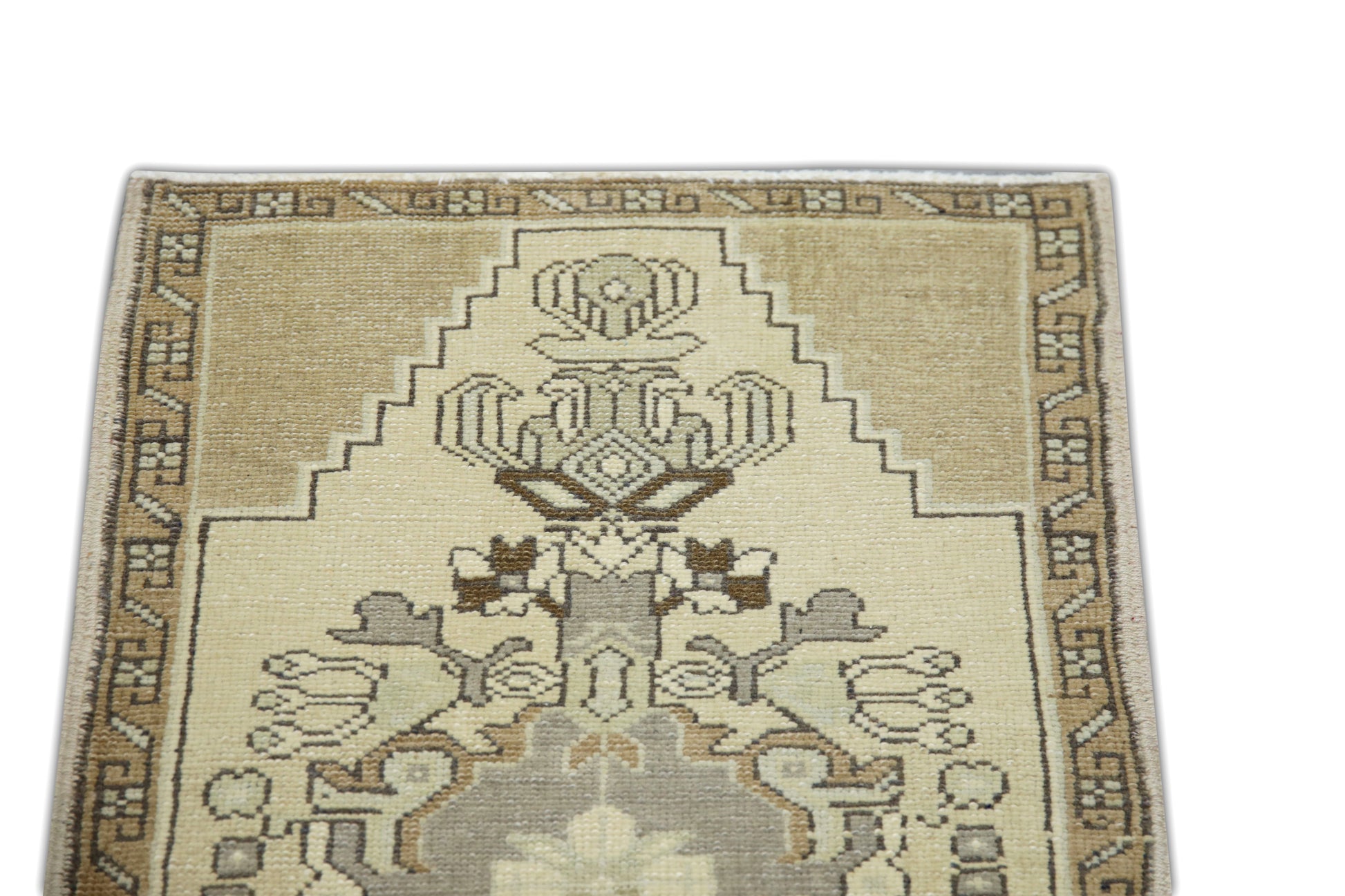 Oriental Hand Knotted Vintage Turkish Mini Rug 1'7" x 2'9" #43