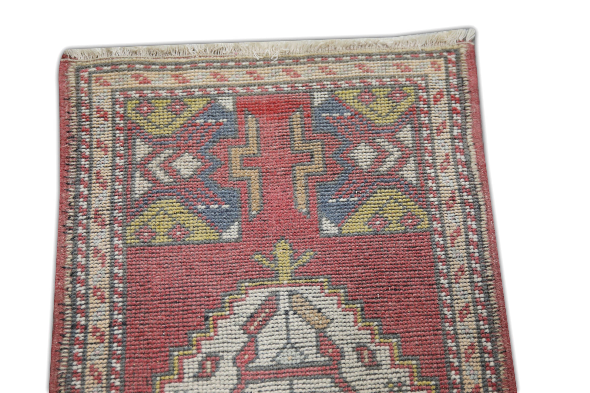 Oriental Hand Knotted Vintage Turkish Mini Rug 1'7" x 3'4" #148