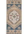Oriental Hand Knotted Vintage Turkish Mini Rug 1'5" x 3'3" #24