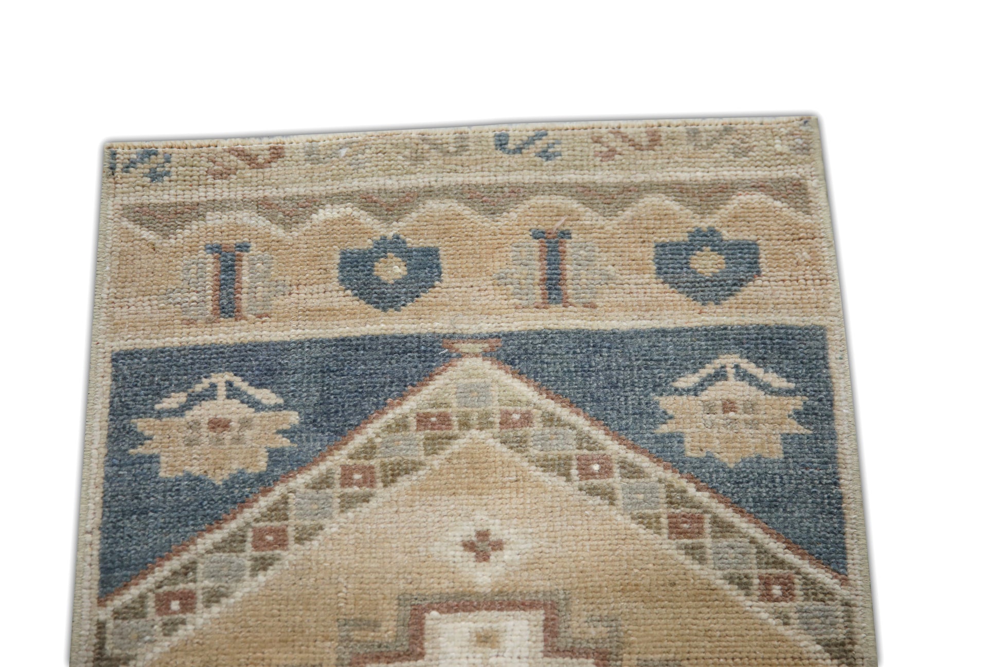 Oriental Hand Knotted Vintage Turkish Mini Rug 1'5" x 3'3" #24
