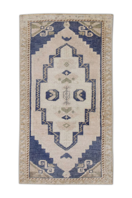 Oriental Hand Knotted Vintage Turkish Mini Rug 1'7" x 2'11" #27