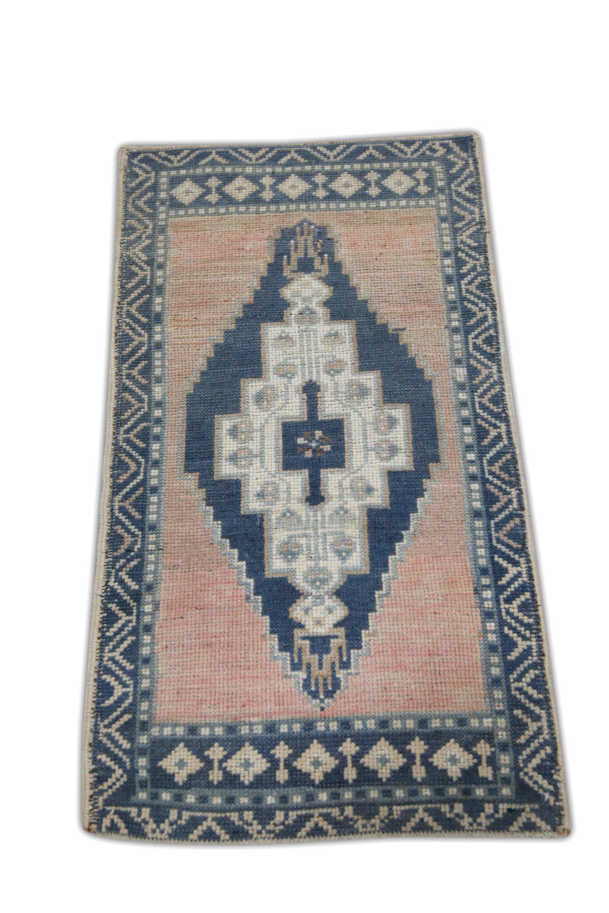 Oriental Hand Knotted Vintage Turkish Mini Rug 1'9" x 3'3" #100